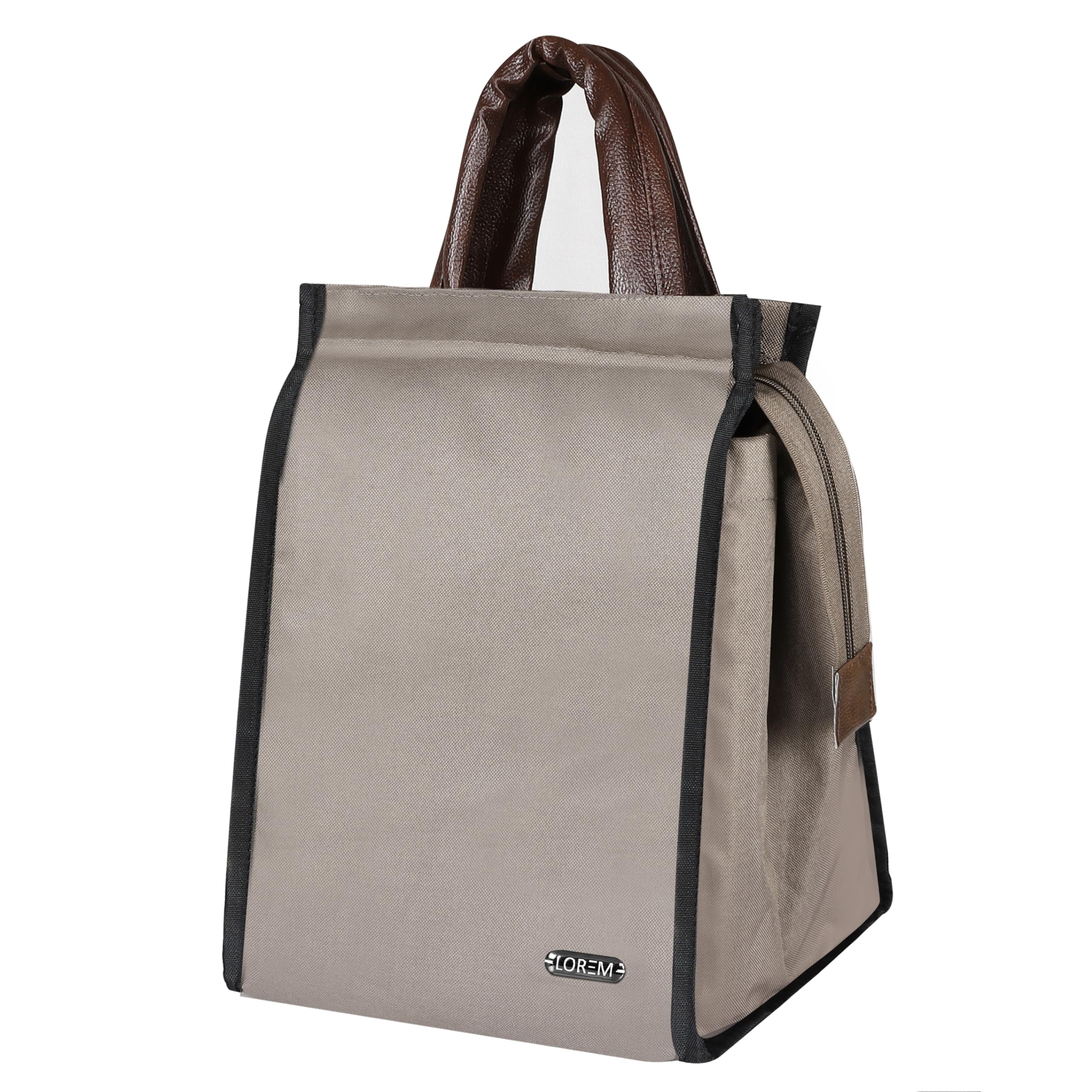 LOREM Mink Grey PVC Coated Matty Insulated Tiffin Bag/Lunch Bag for Men & Women-FZ-TB12 (B0CJNKJ5X3) Amazon Price History, Amazon Price Tracker