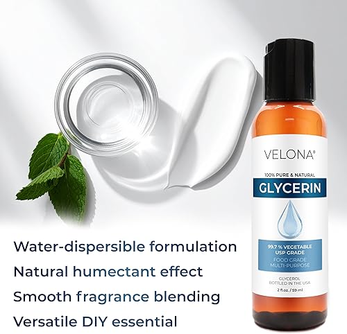 Miniatura 5 de velona - Aceite portador 100% puro y natural de glicerina, grado USP, 3 onzas, hidratante para cabello y cara para piel seca, baño de burbujas,