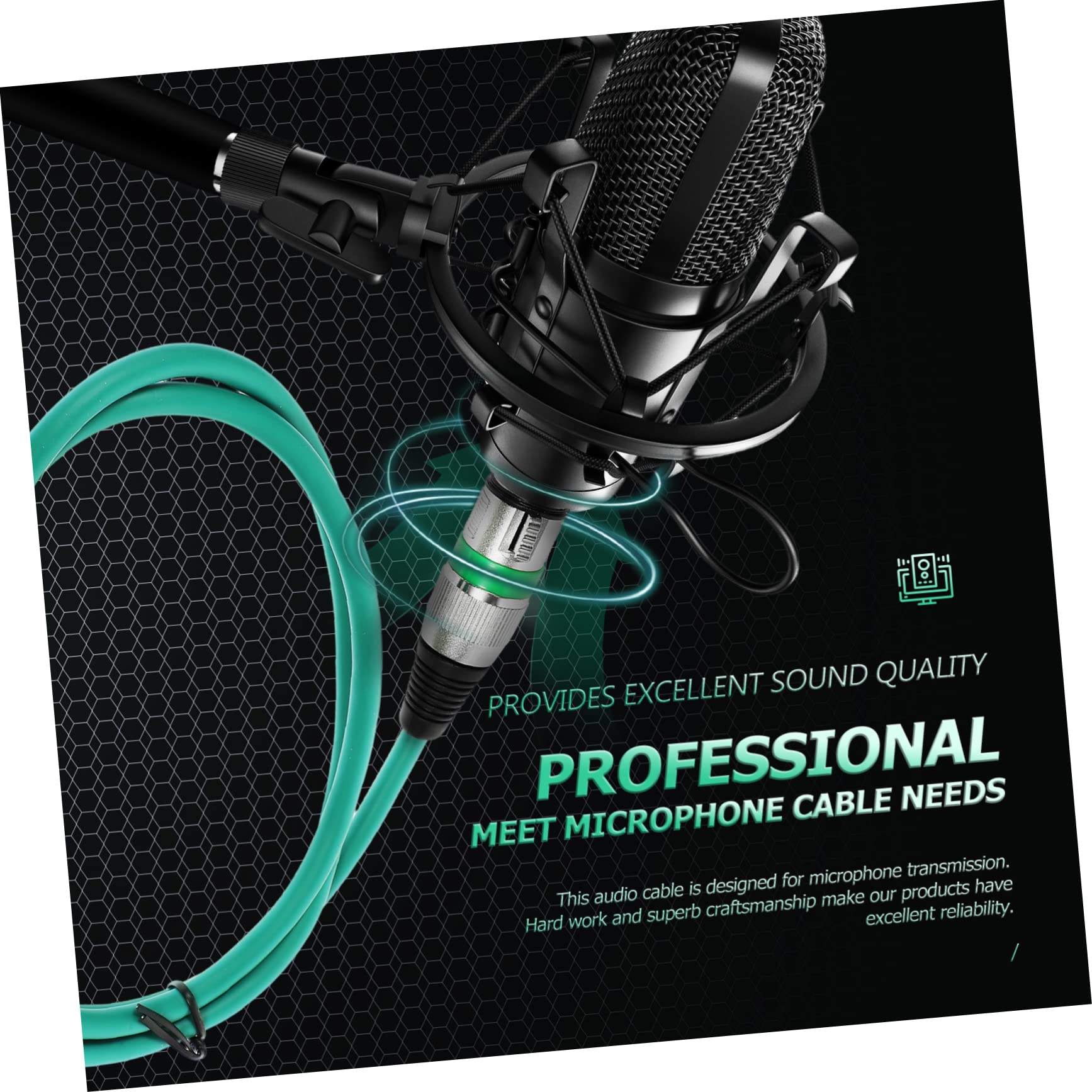 Artibetter Cavo per Microfono Xlr Maschio Femmina, Connessione Flessibile, Prestazioni Stabili, in Rame e Pvc, 5 Pezzi da 1m per Matrimoni e Feste