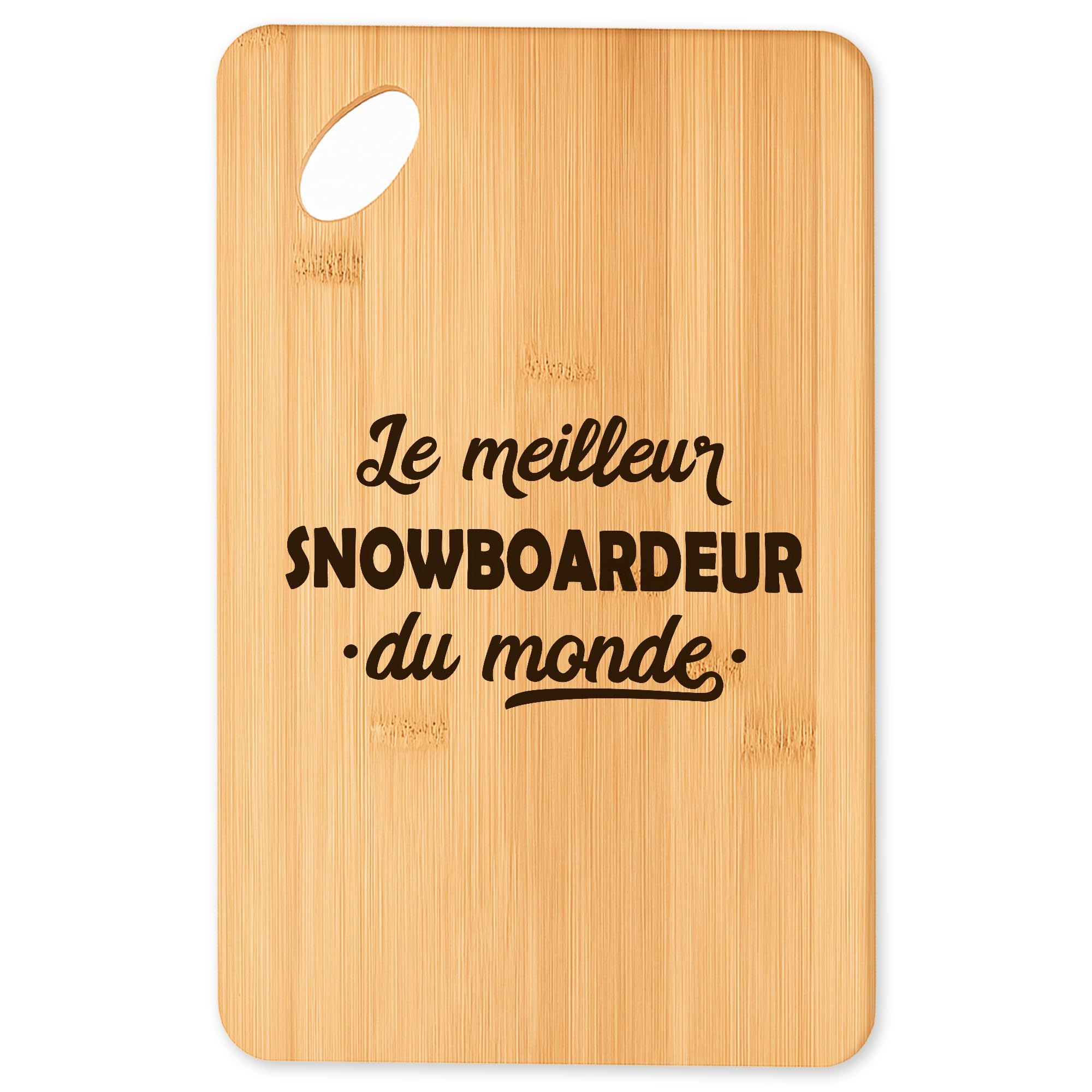 Planche à découper Super Snowboardeur 2 cadeau original cuisine pour homme