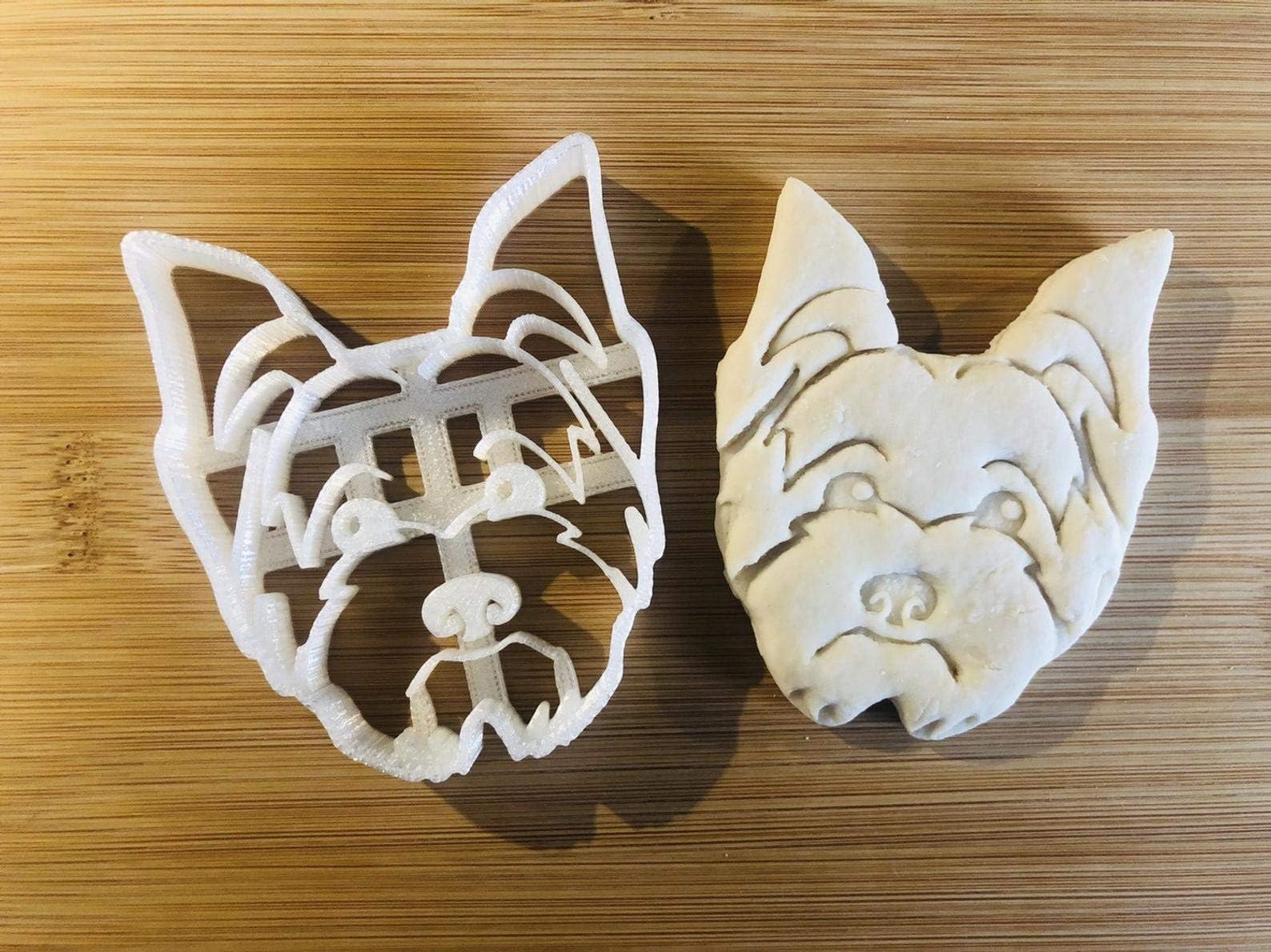 Yorkshire Terrier Cookie Cutter and Dog Treat Cutter - Yorkie Dog Face - 3 inch