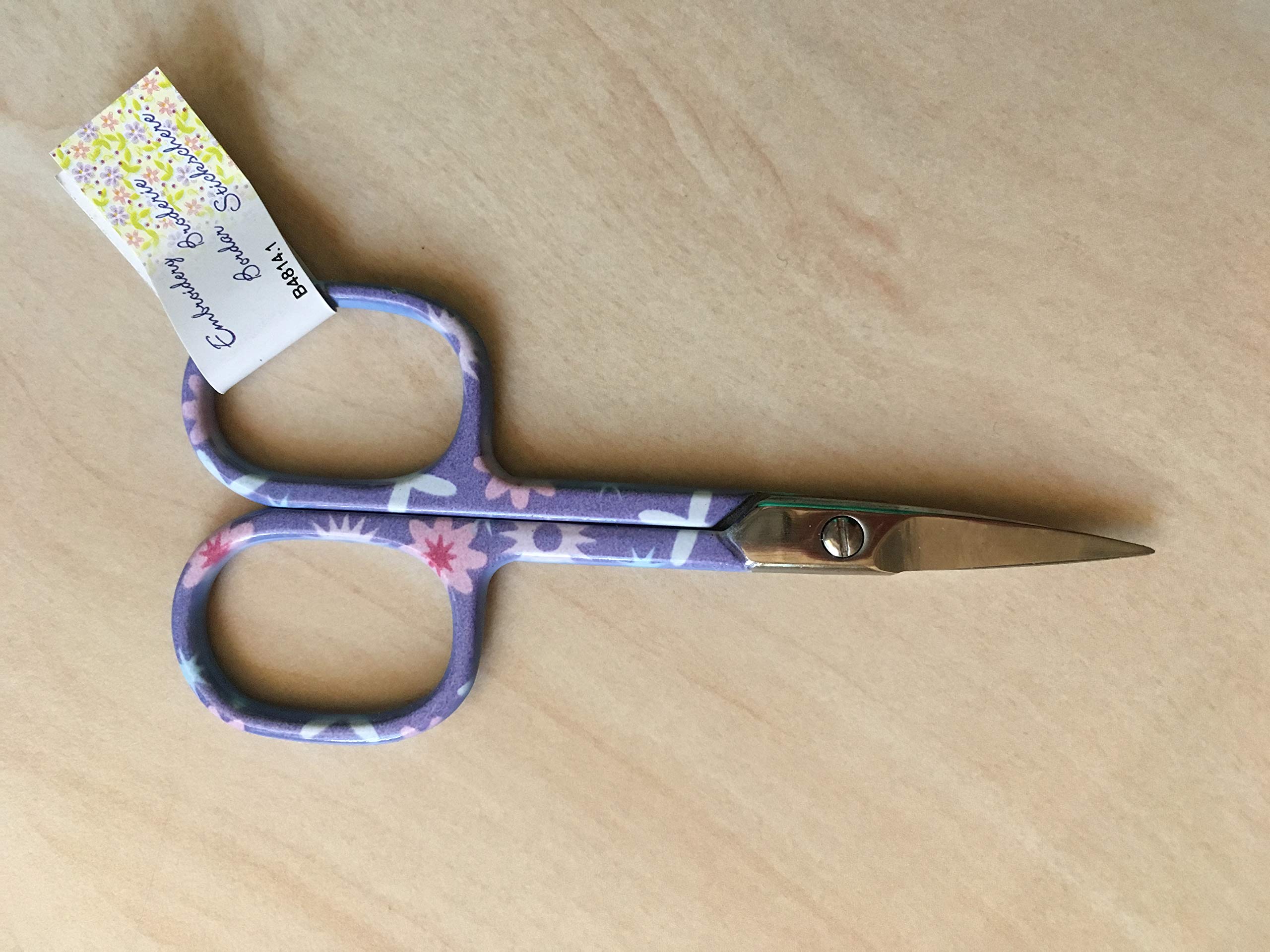 Groves Floral Embroidery Scissors Purple 3.75 inch 9.5 cm