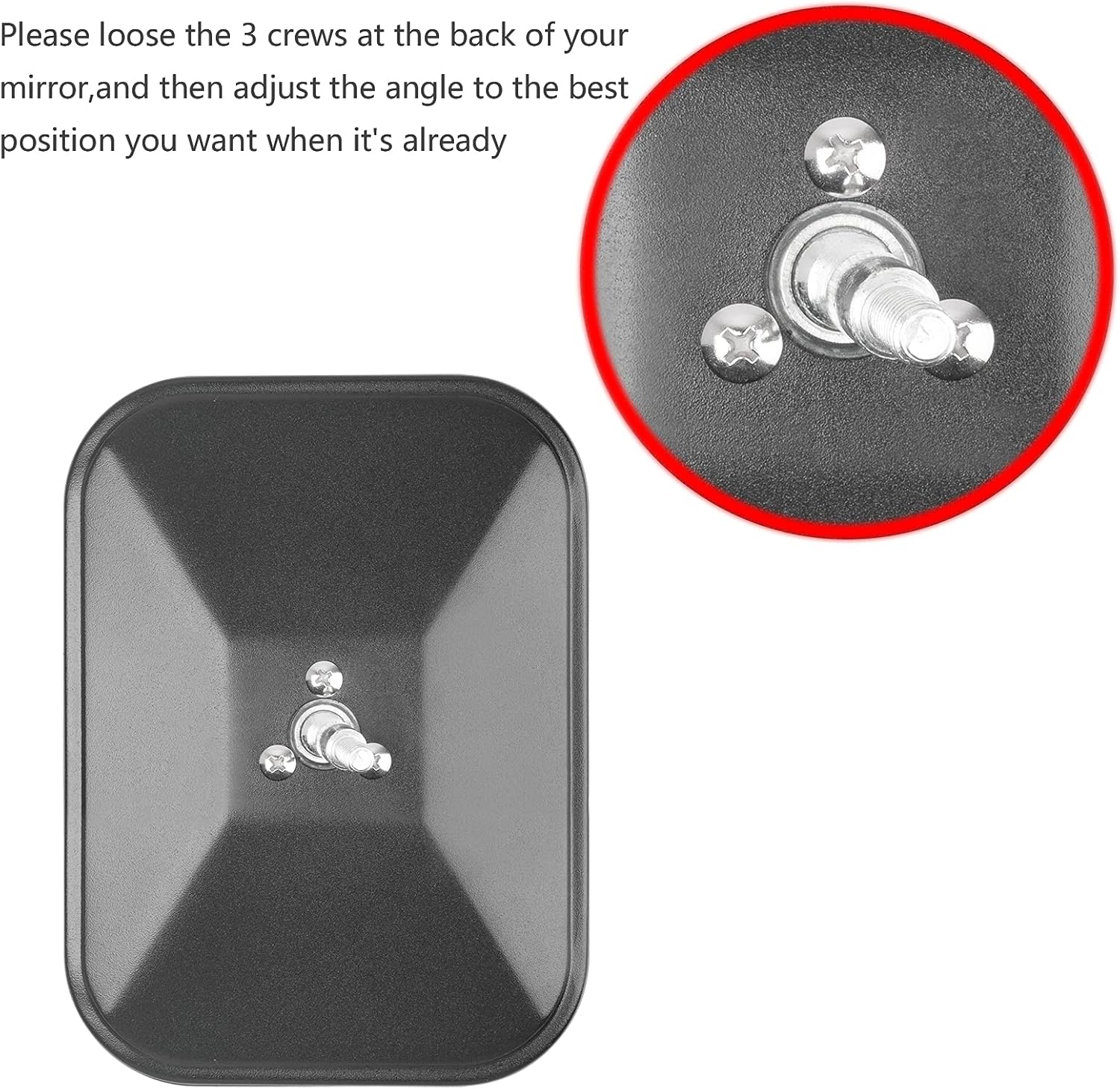 Door-off Mirrors for Jeep Wrangler - Door Hinge Mirrors Adjustable Quicker Install Doorless Side Mirrors for Safe Door Off Driving，Compatible with Jeep Wrangler CJ YJ TJ JK JL JT - Pair