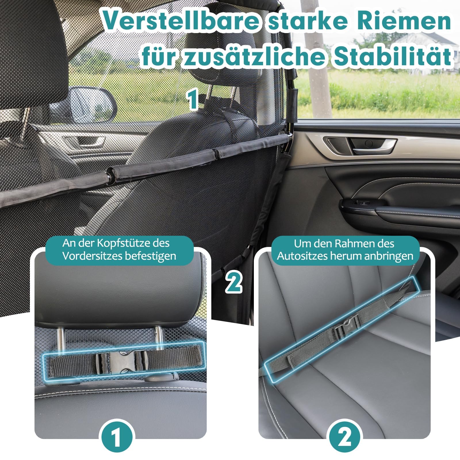 Snagle Paw Grille pour chien de voiture, 127 cm de large