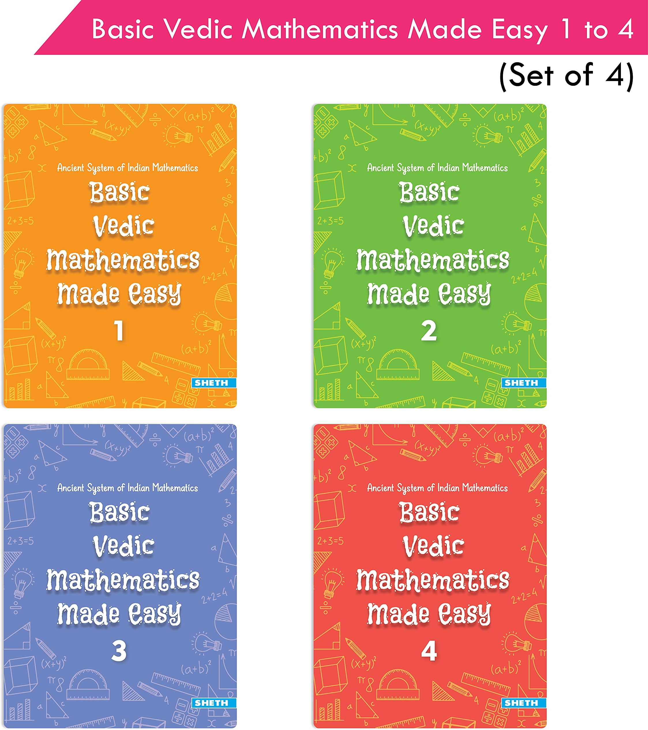 Vedic Mathematics Book Set (Set of 4) (Vedic Mathematics) Paperback