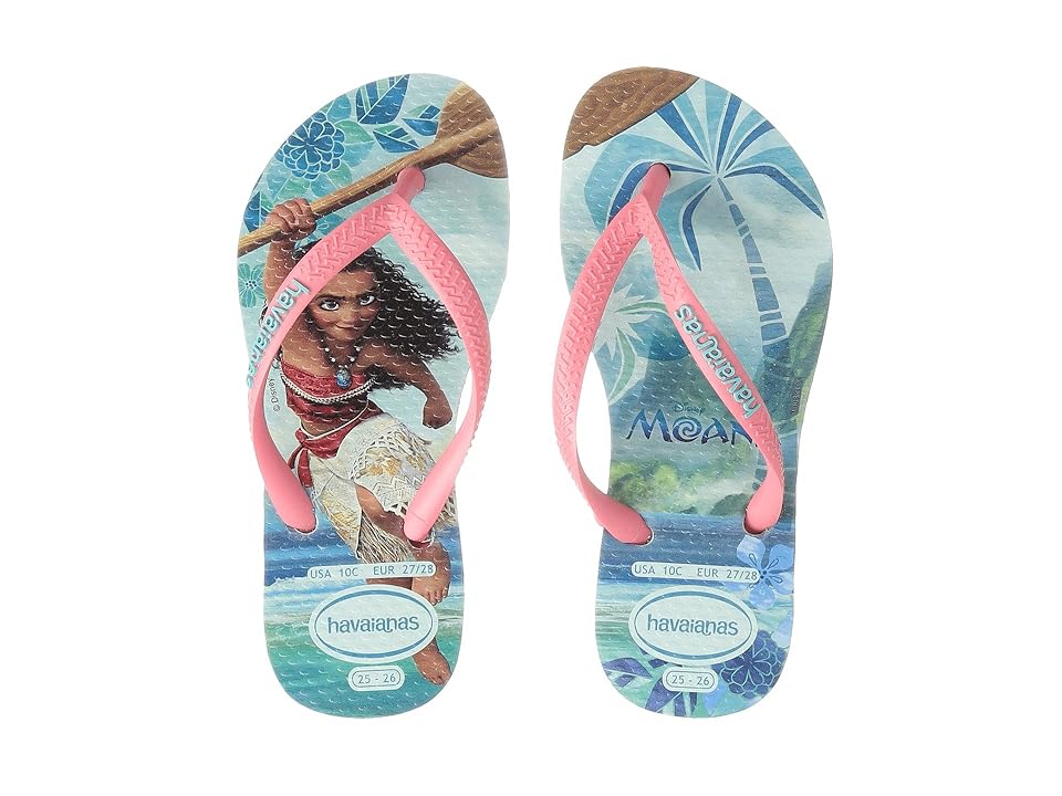

Havaianas Kids Moana Flip Flops (Toddler/Little Kid/Big Kid) (Mentha Green) Girls Shoes, Orange