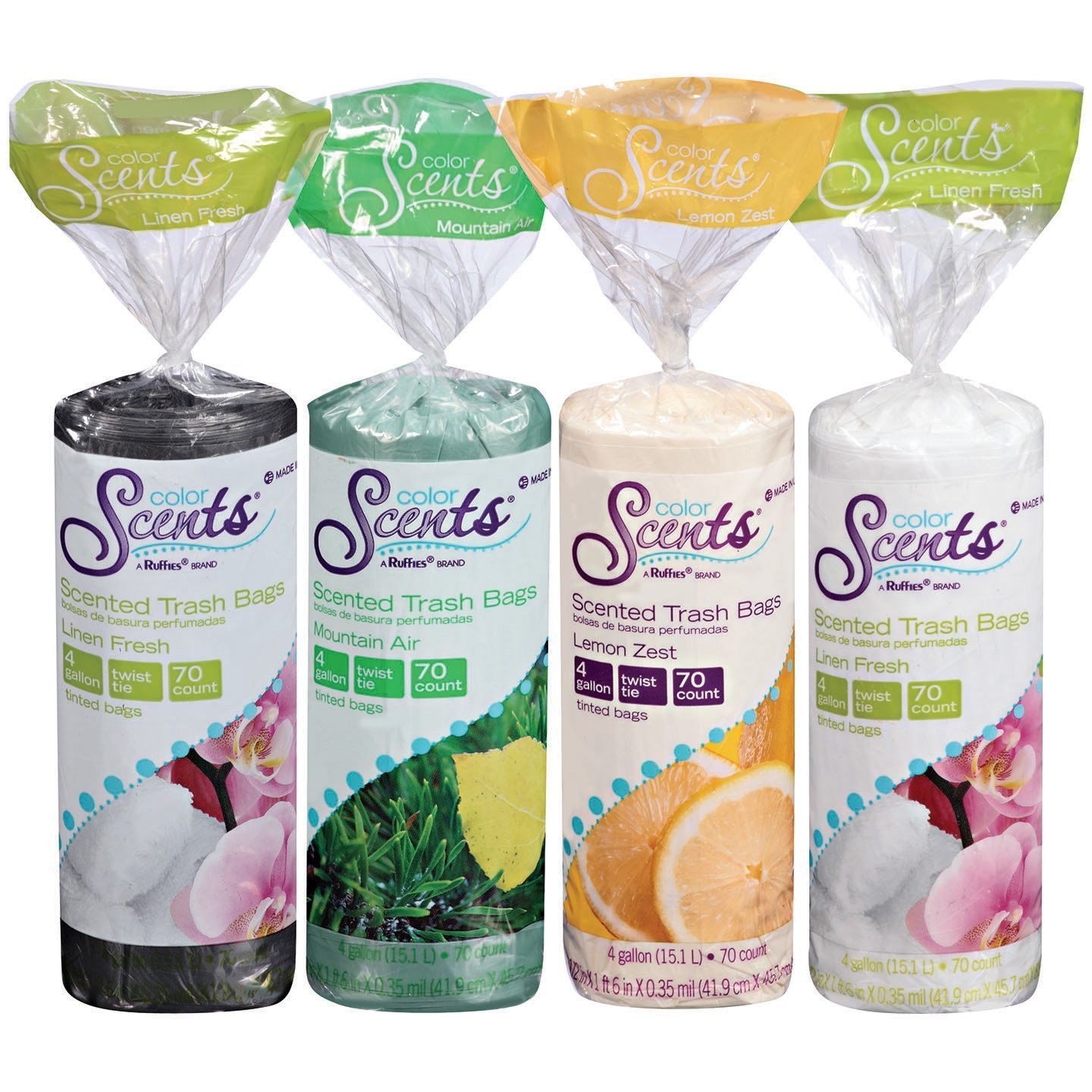 Berry Plastics 982548 Ruffies Color Scents Small Twist Tie