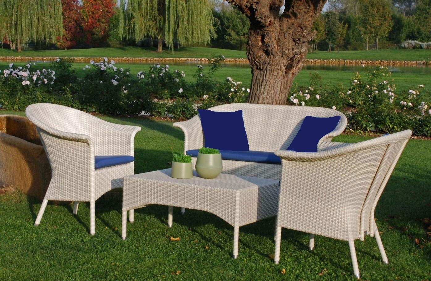 Set 4 Cuscini Per Esterno 50x50cm - Idrorepellenti E Lavabili, Imbottitura In Poliuretano - Foto 6