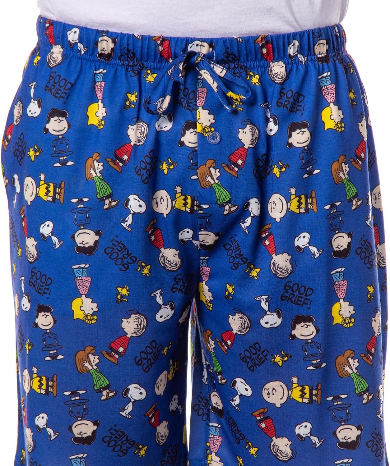 Peanuts Pajamas Men's Good Grief Charlie Brown Sally Snoopy PJ Shorts