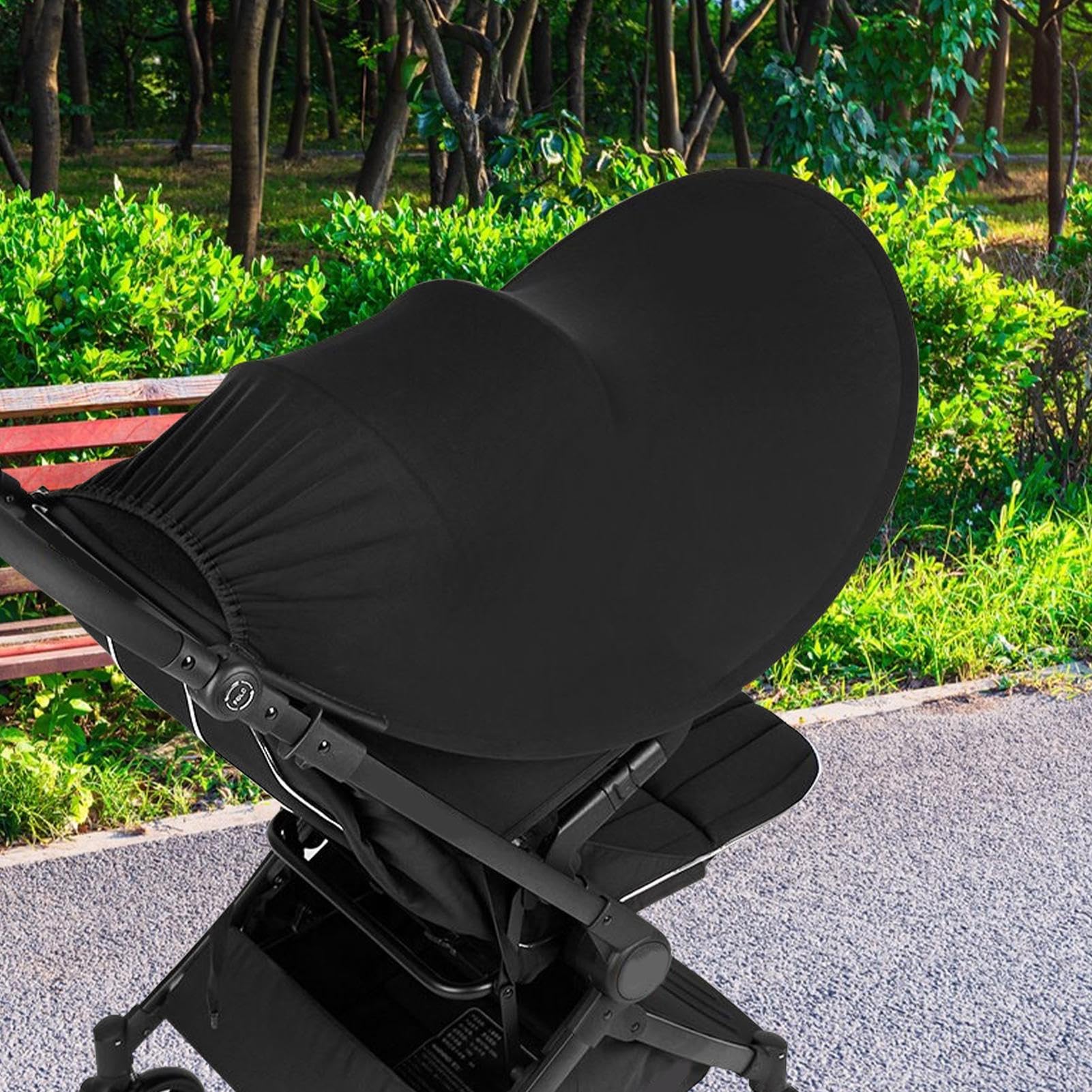Estensore per passeggino – Copertura parasole per passeggino – protezione UV regolabile, parasole pieghevole per carrozzina, viaggi estivi, seggiolini auto, culla, passeggino all'aperto