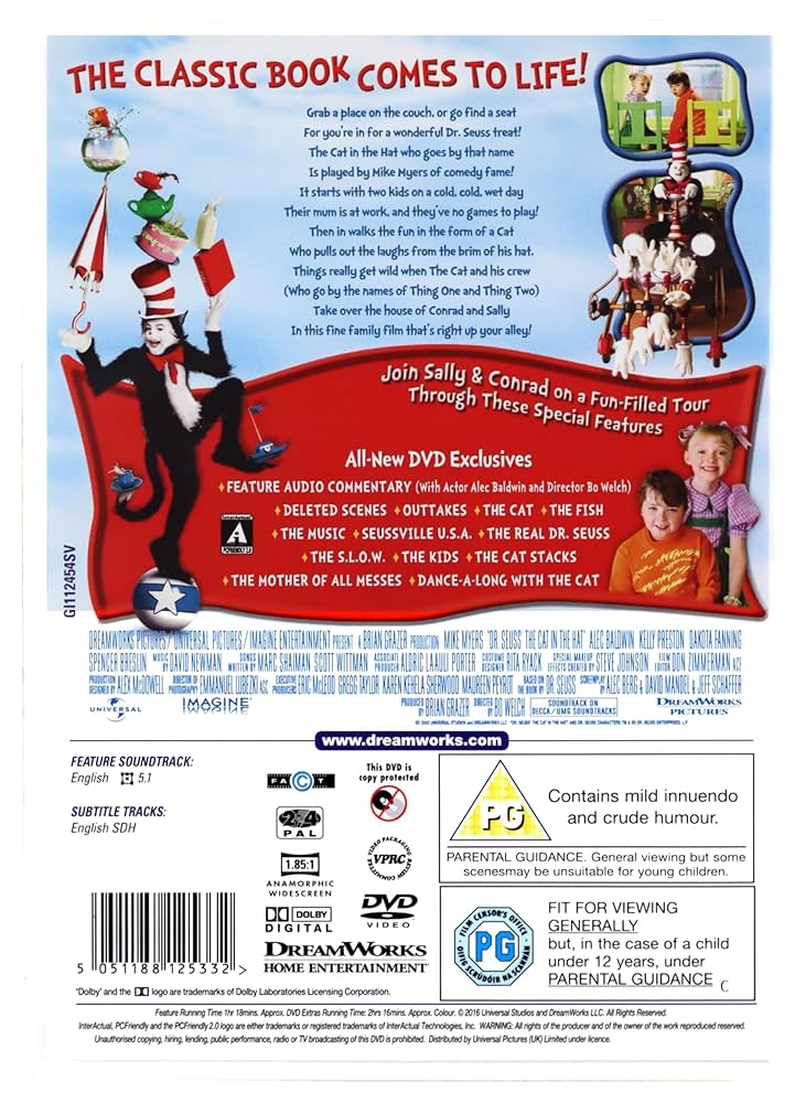 3点セット英語◇THE CAT IN THE HAT DVD3枚 The Cat In The Hat DVD 3 Pack Set Dr. Seuss Cartoons