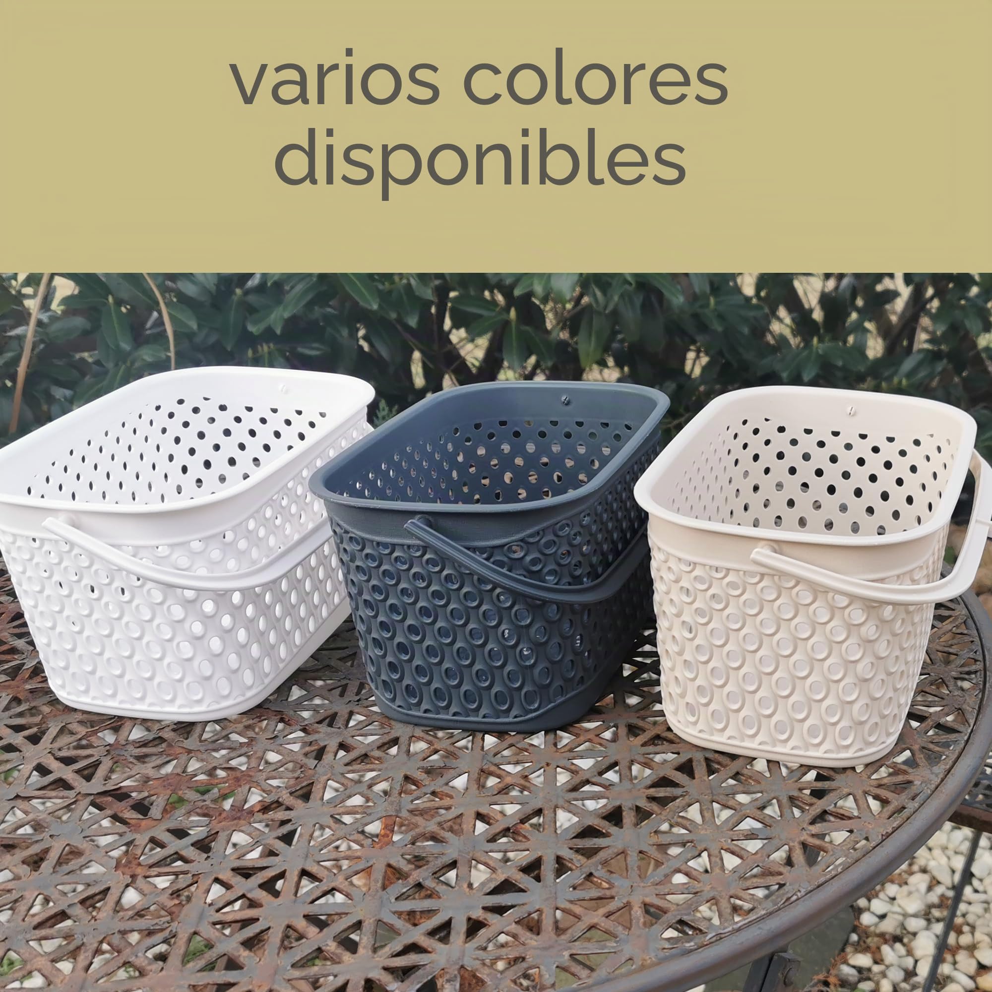 Kerafactum Cesta para Pinzas de Ropa - Bolsa de Almacenamiento Colgante en Beige