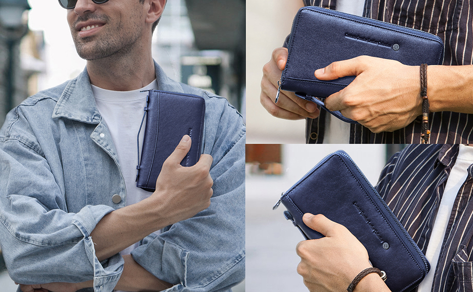 Braccialetti Portafoglio Da Donna In Pelle PU - Pochette Minimalista Con Cerniera E Cinturino Da Polso Staccabile, Borse Sottili Grandi Capacità Per Cellulare, Carte E Contanti