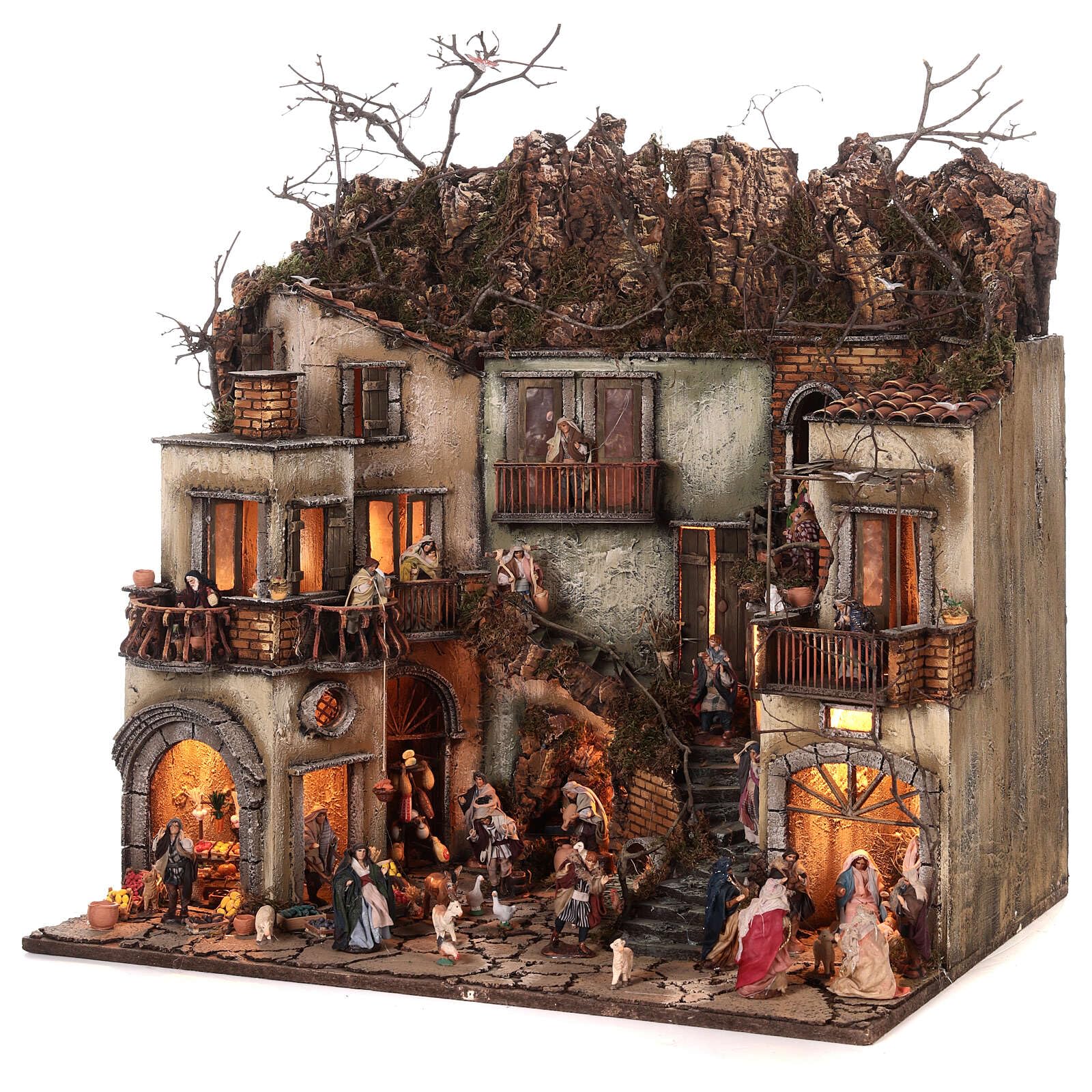 Holyart Presepe Napoletano: Borgo BB Natività Re Magi fruttivendolo 70x70x55 presepe napoletano 6 cm, Vuota