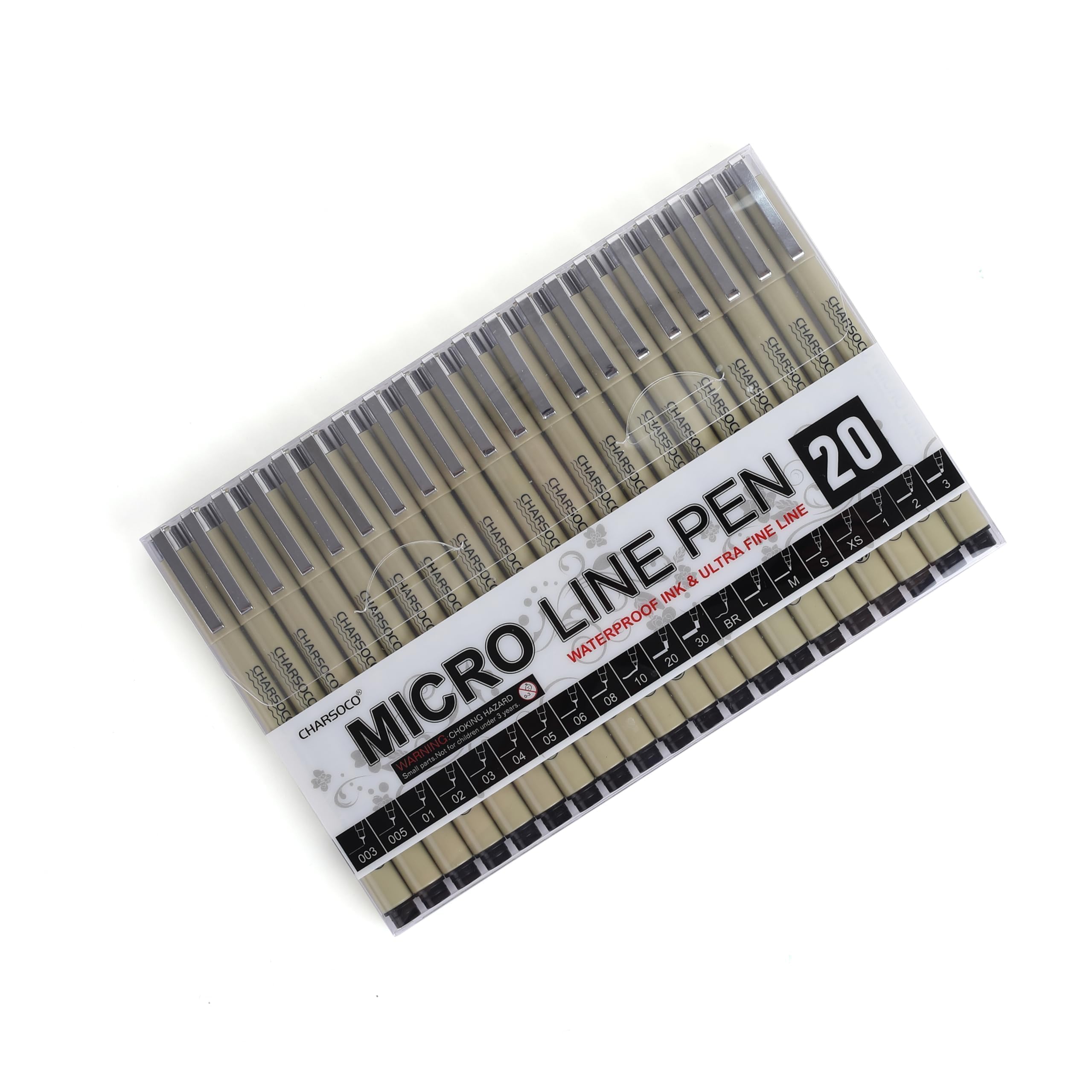 Schwarze Mikrostifte, 20 Größen in 0,15 mm – 5 mm, wasserdichte Archivtinte, feine Spitze für Künstler, Illustrationen, Skizzieren, Anime, Manga und technisches Zeichnen