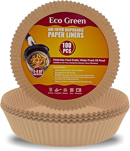 Miniatura 1 de Forro de papel desechable para freidora de aire 100 unidades - 79 pulgadas forro desechable antiadherente papel de hornear para freidora de aire