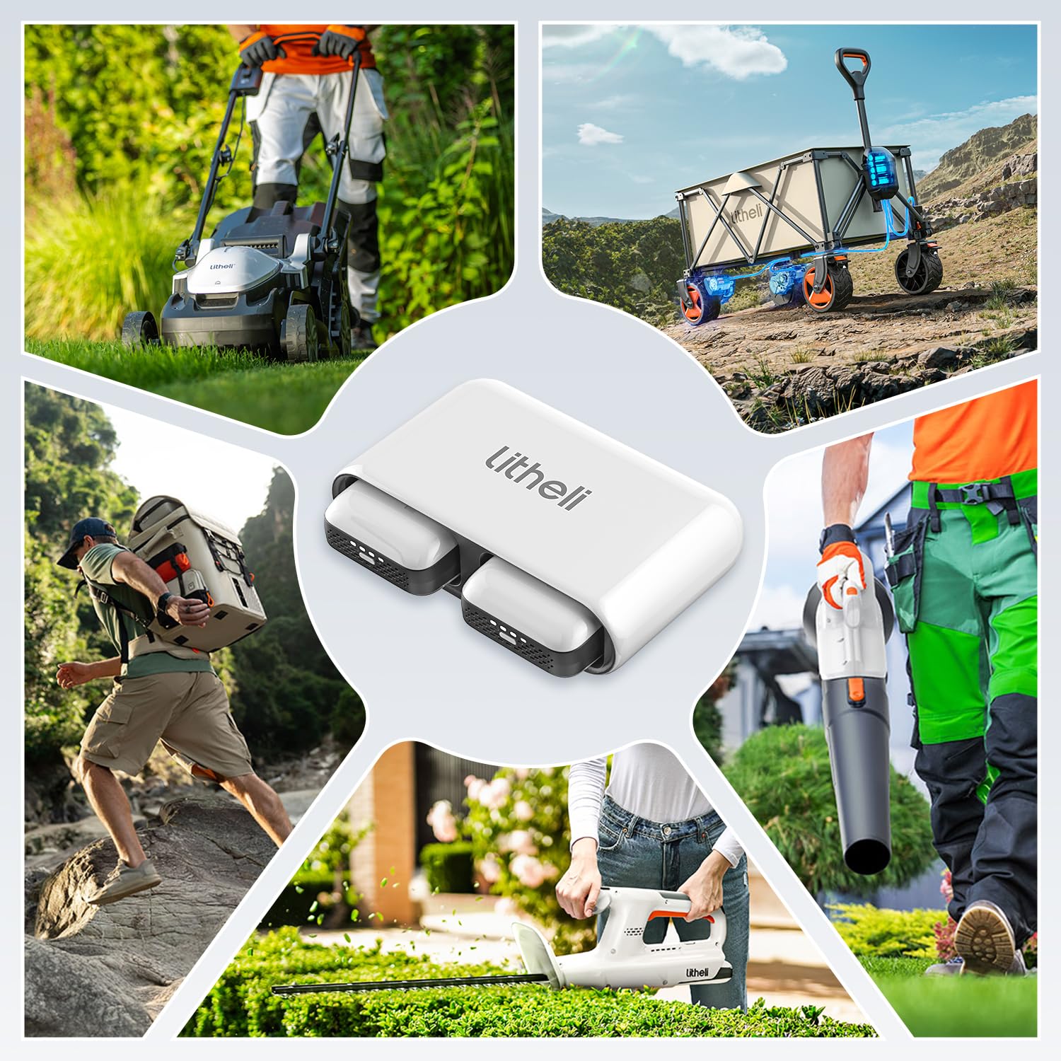 Litheli Chargeur pour batterie U20, 20 000 mAh en environ 1 heure