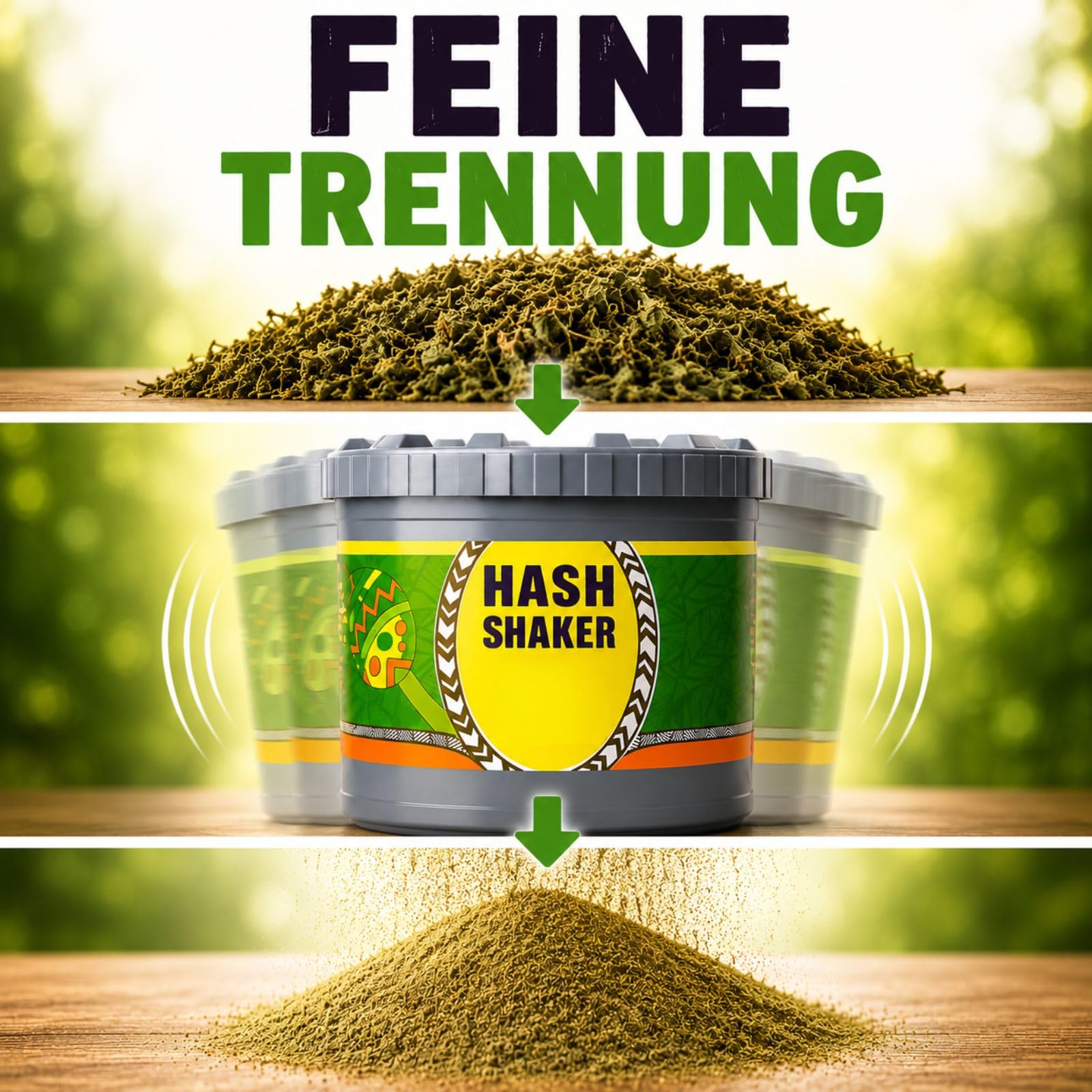 Weedness Shaker Hash Polm Piccolo 8 x 13 cm - Residui Raccolta Essiccazione Trasformazione Macinatore Coltivare Interno Esterno