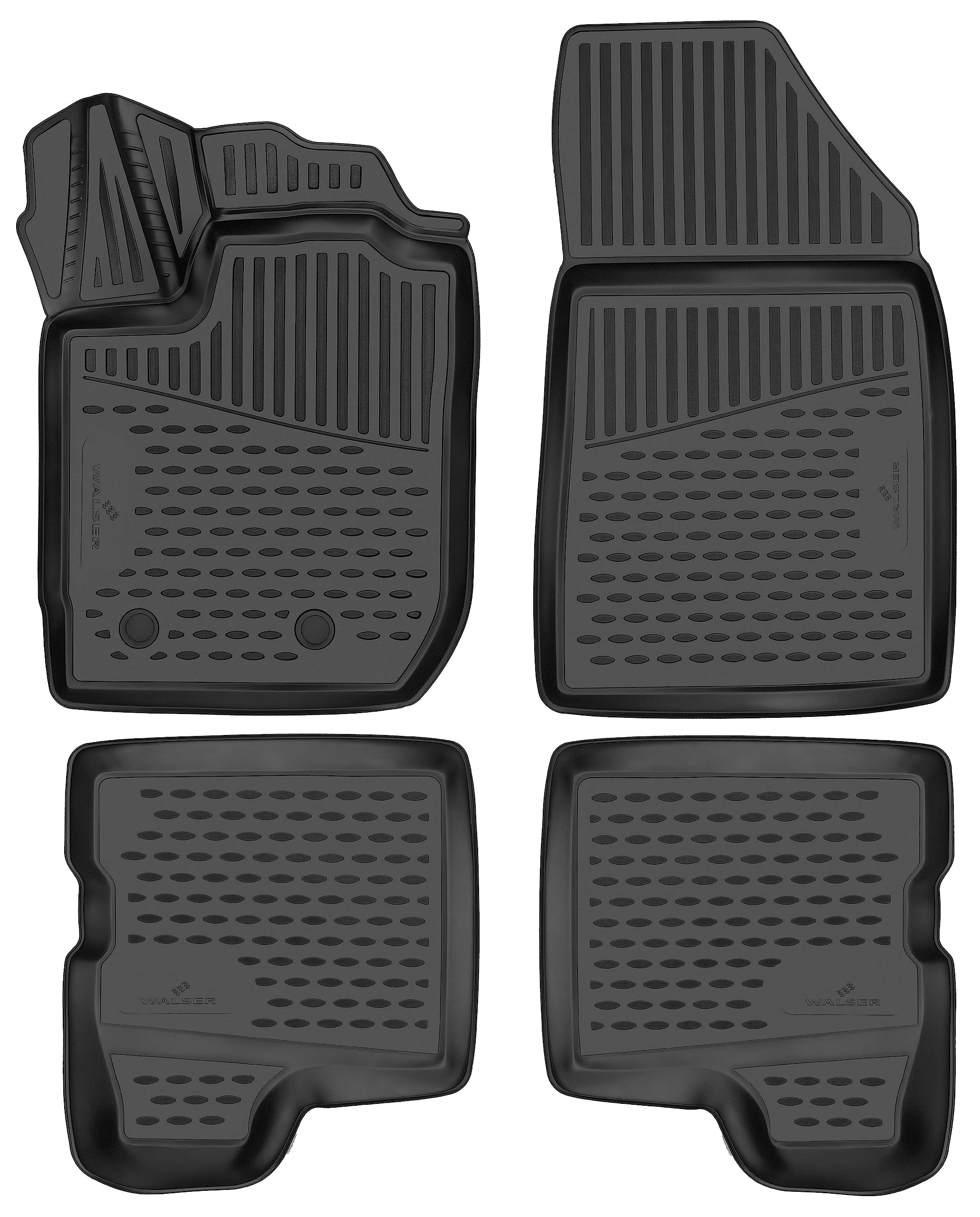 WALSER Tappetini in gomma per auto XTR su misura compatibile con Dacia Duster (HM) 10/2017-2024