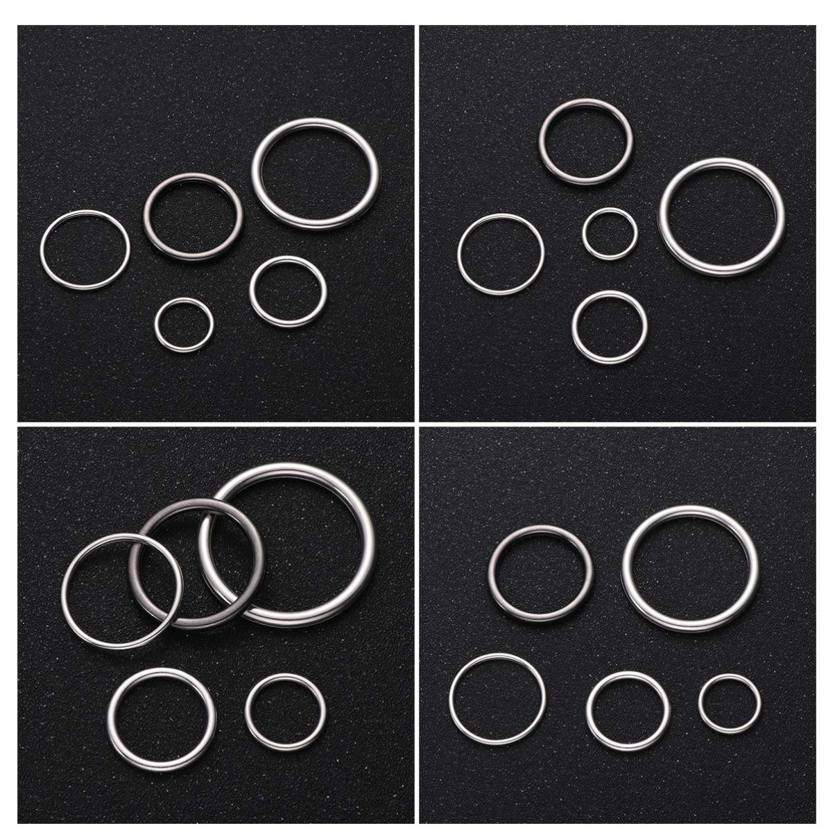 EXCEART Kit Di 2 Set Di Gioielli 5 Misure in Metallo Per La Creazione Di Gioielli Chiusi Per La Casa 50 Pezzi*2