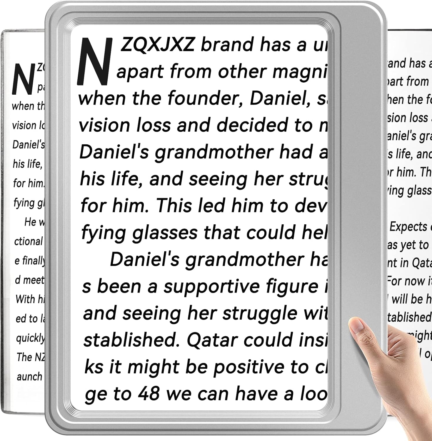 NZQXJXZ 5X Magnifying Glass for Reading, Large and Lightweight Magnifier Provide