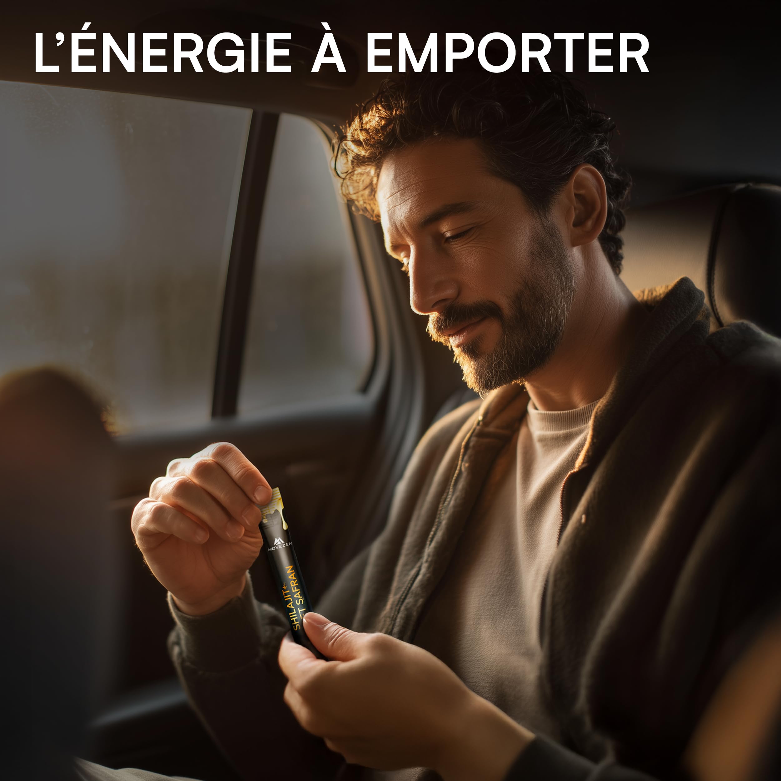 Shilajit+ Miel & Safran Bio, Résine Authentique 100% Pure de l’Himalaya, Énergie Durable, Vitalité, Concentration, 30 Sticks de 8 g, Riche en Acide Fulvique & Humique, 85+ Minéraux