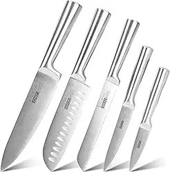Aço inoxidável Conjunto de 5 Peças, Jogo de Facas, Faca, Facas, Conjunto de Facas
