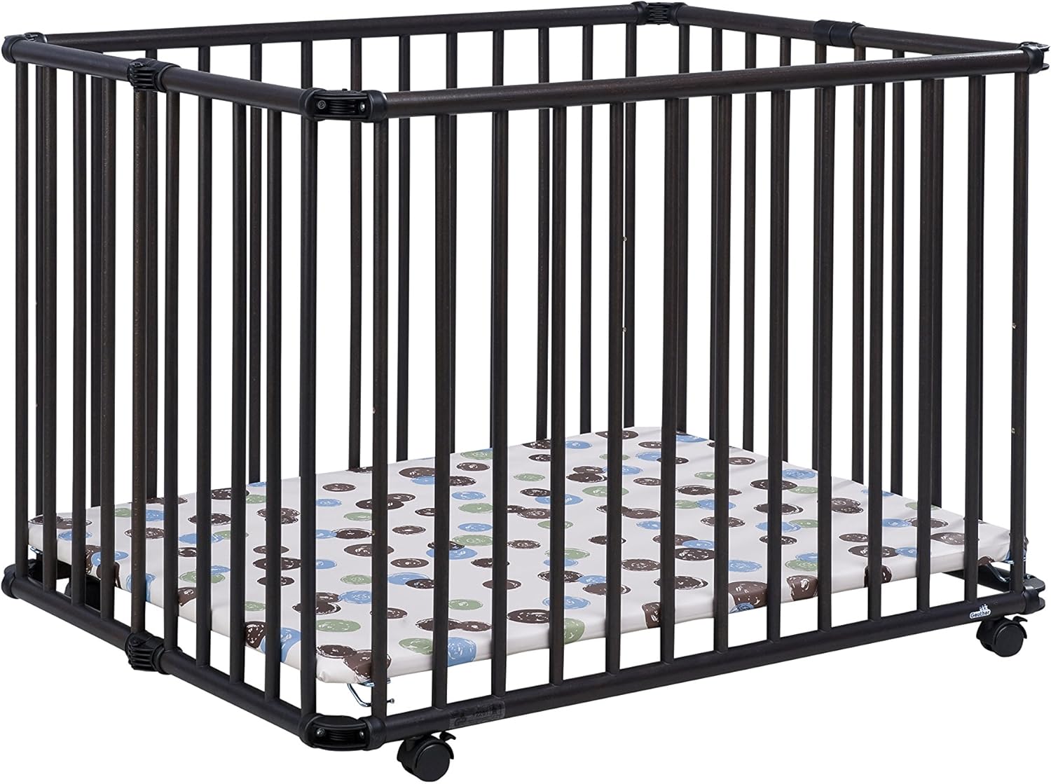 Geuther Parc Pliable Lucilee 80 X 102 Wenge Fond De Parc Coloris Pois Amazon Fr Bebe Et Puericulture