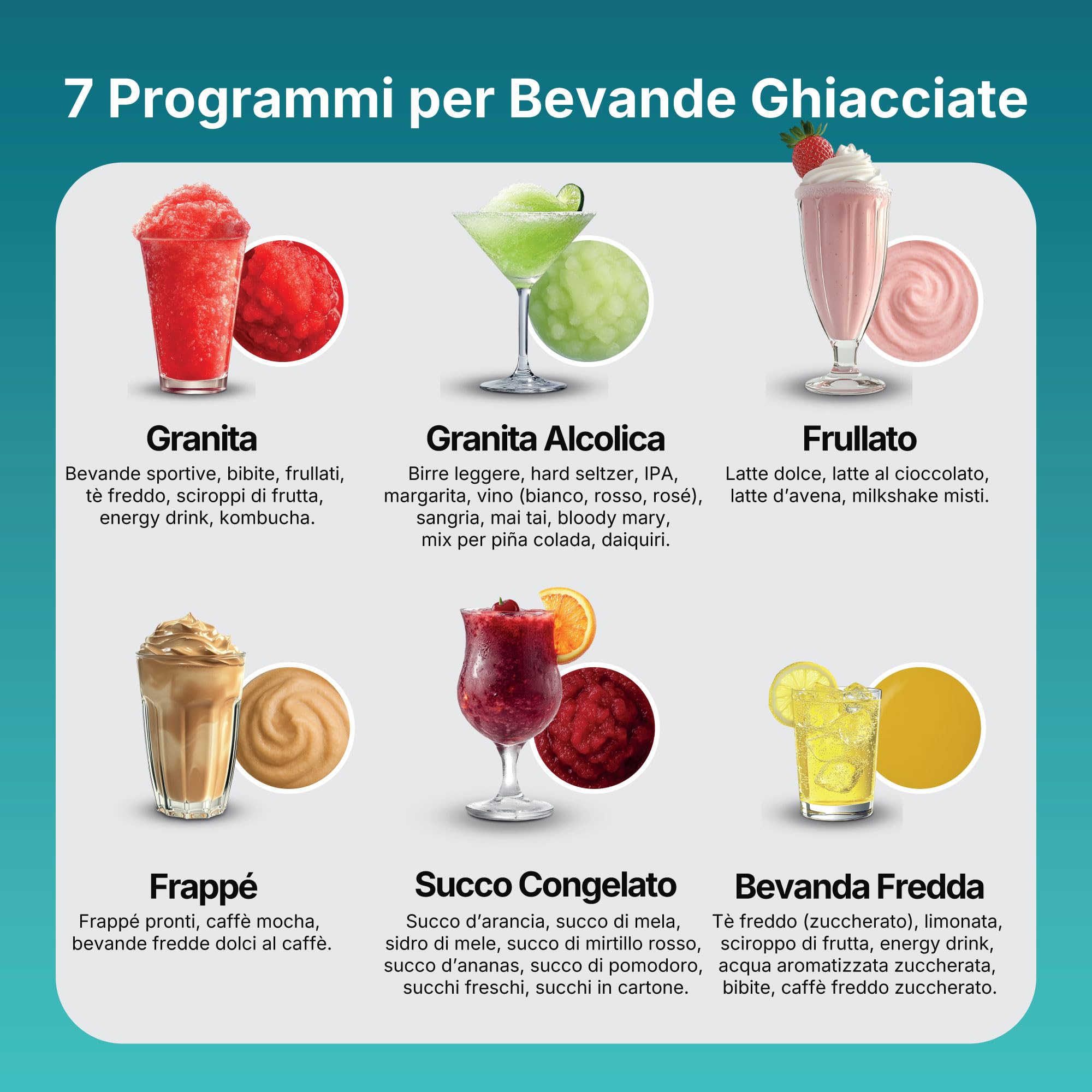 Seeger SuperSlush Macchina per Granite, 2 Litri, 7-in-1, Nessun Ghiaccio Necessario, 7 Programmi, Tecnologia InstantFreeze 15 min, Slushie Maker, Granita, Cocktail, Frappé, Milkshake, Nero, SLFRZ1BK