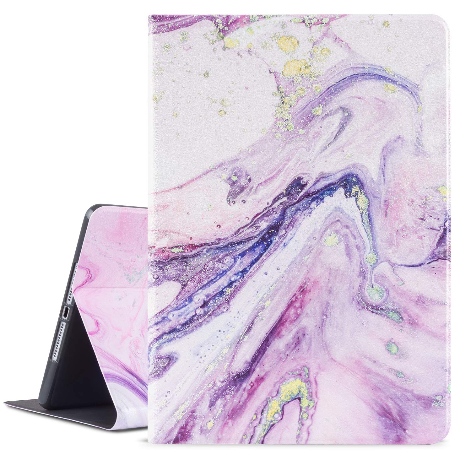 Vimorco for iPad 5th/6th Generation 9.7-inch 2017/2018, for iPad Air 1/2 Case 2013/2014, Purple Quicksand Marble