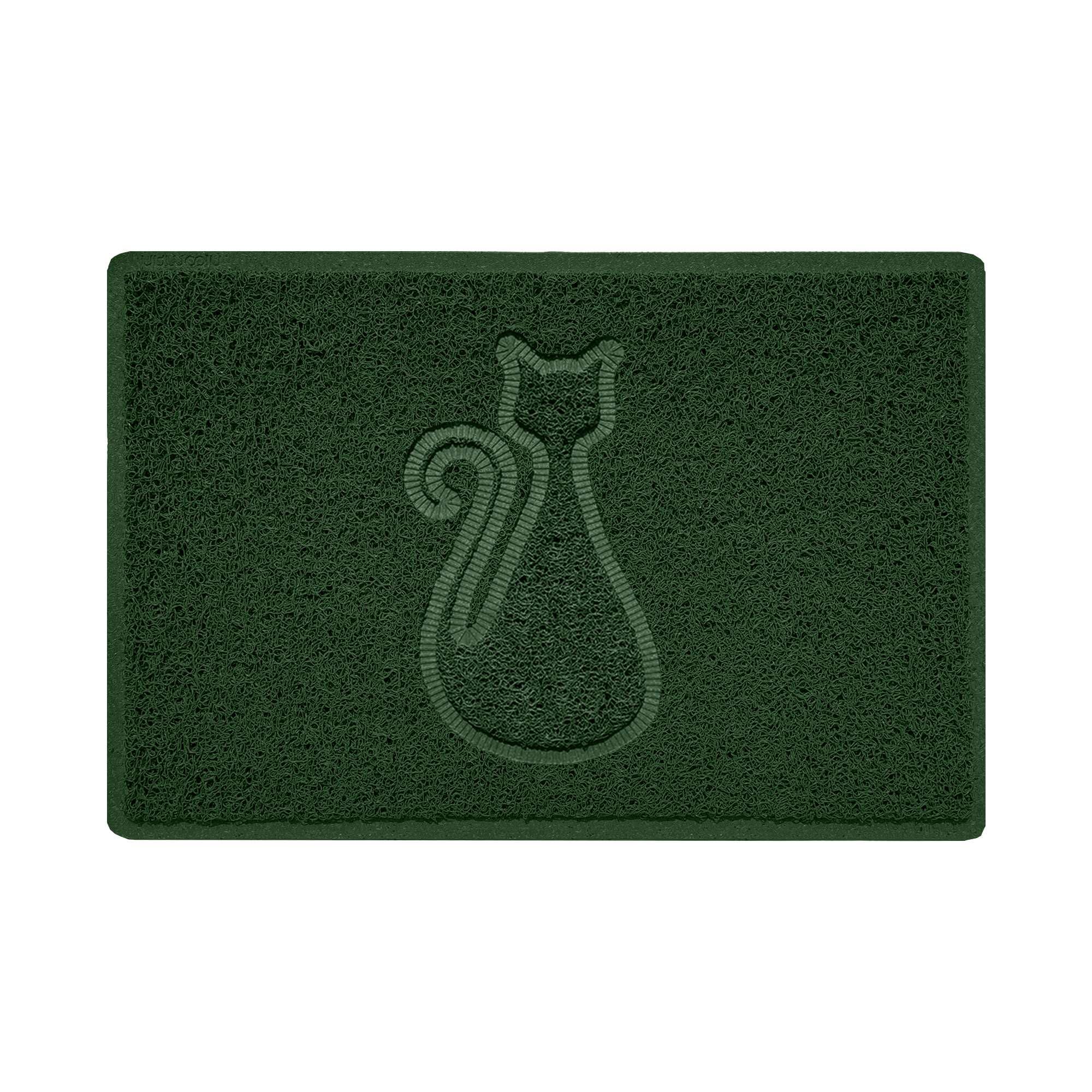 Rackhams Green "Cat" Embossed Loofah Textured Spaghetti Door Mat - 60Cm X 40Cm - Yes (Suitable For Indoors)