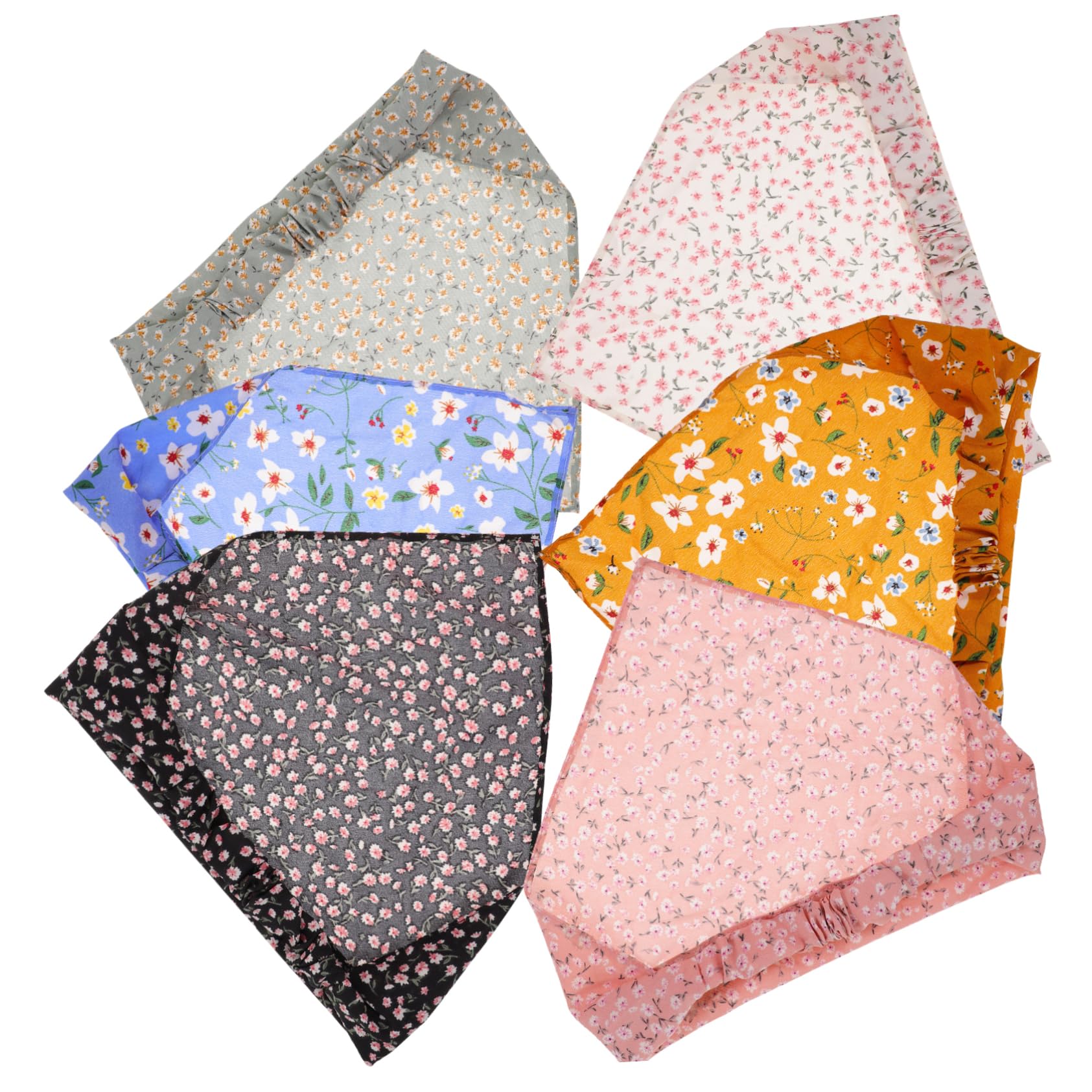 FRCOLOR 24pièces Élégant Lot De Foulards à Fleurs Élastiques Pour Femme Bandeaux Tête Pratiques Et Confortables Pour Styles De Coiffure