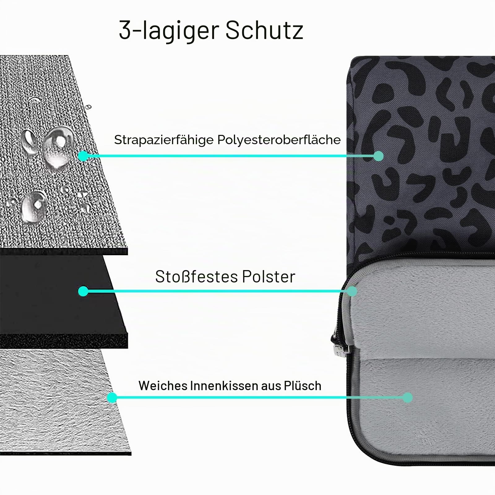 MOSISO Laptoptasche 16 Zoll, 15-15,6 Zoll Laptop Schultertasche mit Gürtel