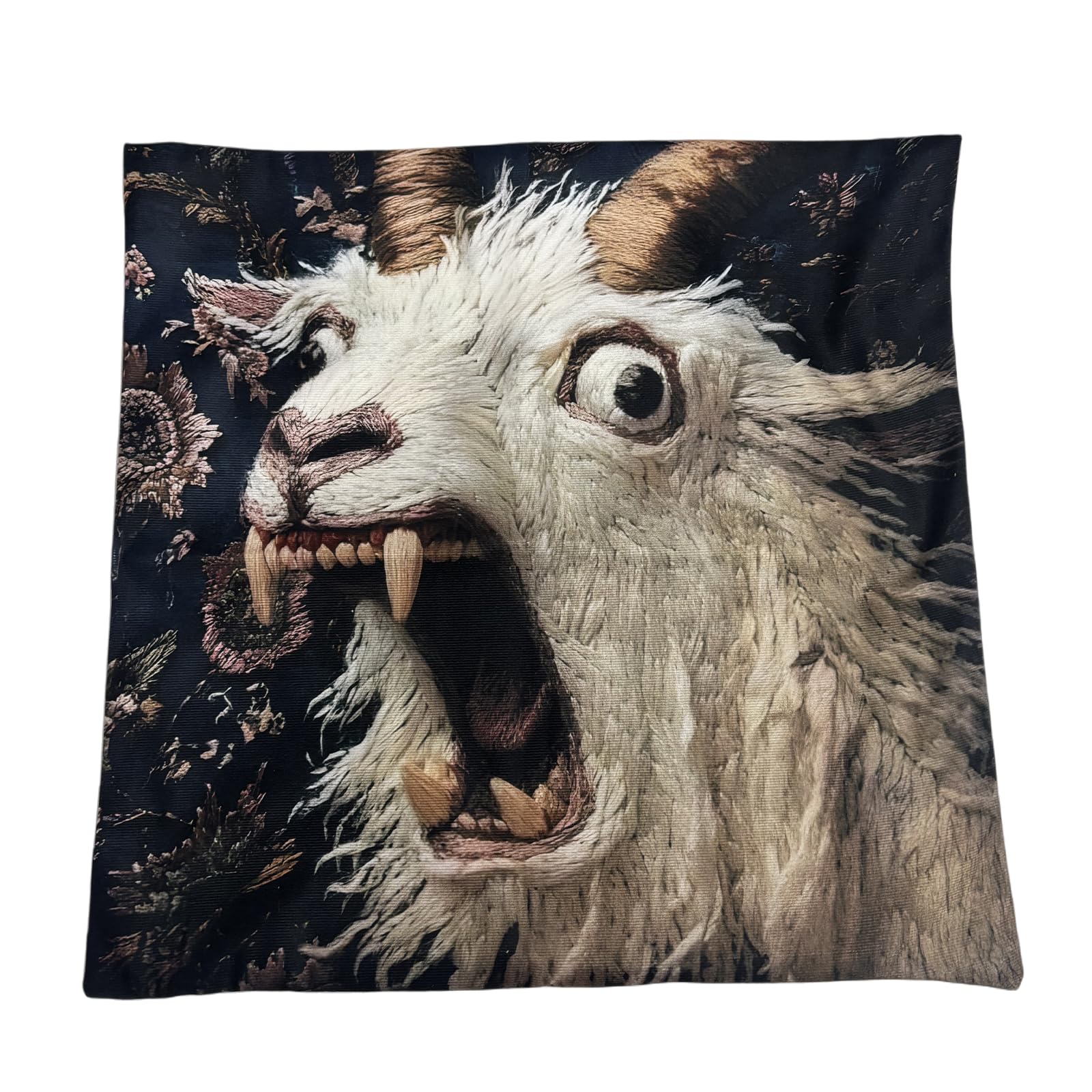 Screaming Goat Pillow Cover 18x18 Inch (Style A)