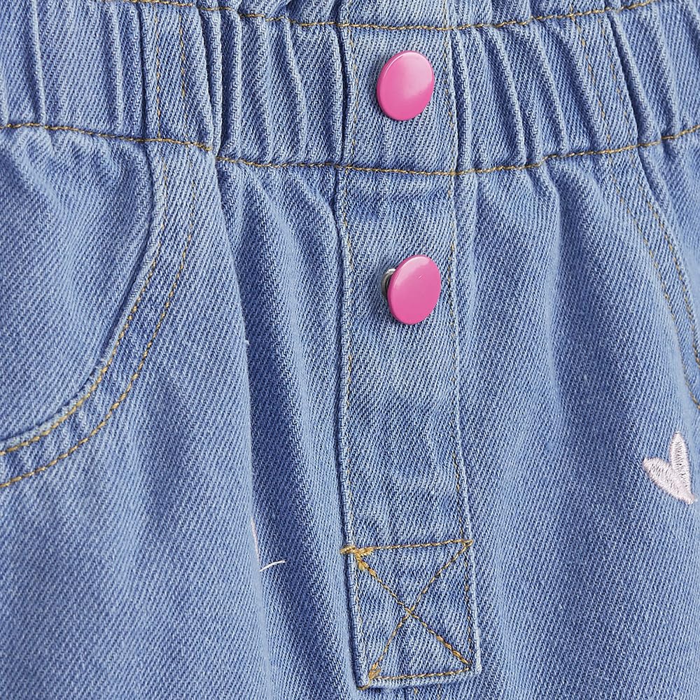 Hopscotch Girls Blue Heart Embroidered Denim Jeans (18-24 Months) 1