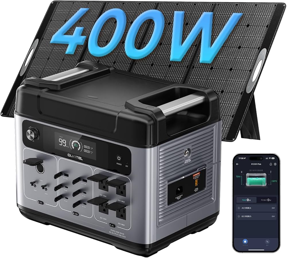 OUKITEL P2400 ポータブル電源 2048Wh瞬間最大4800W Amazon.co.jp: OUKITEL P2400 大容量2048Wh AC2400W（瞬間最大4800W