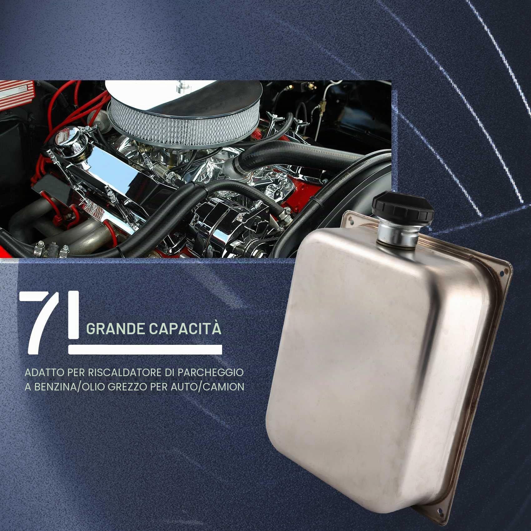 Serbatoio carburante in acciaio 7L adatto per riscaldamento universale