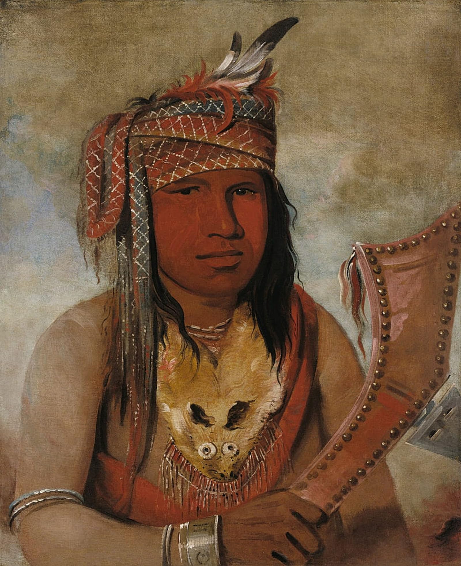 POSTERIIk Famous Animal Posters Vintage Picture Male Caribou a Brave by George Catlin Modern Wall Decor for Home Decor 60x90cm