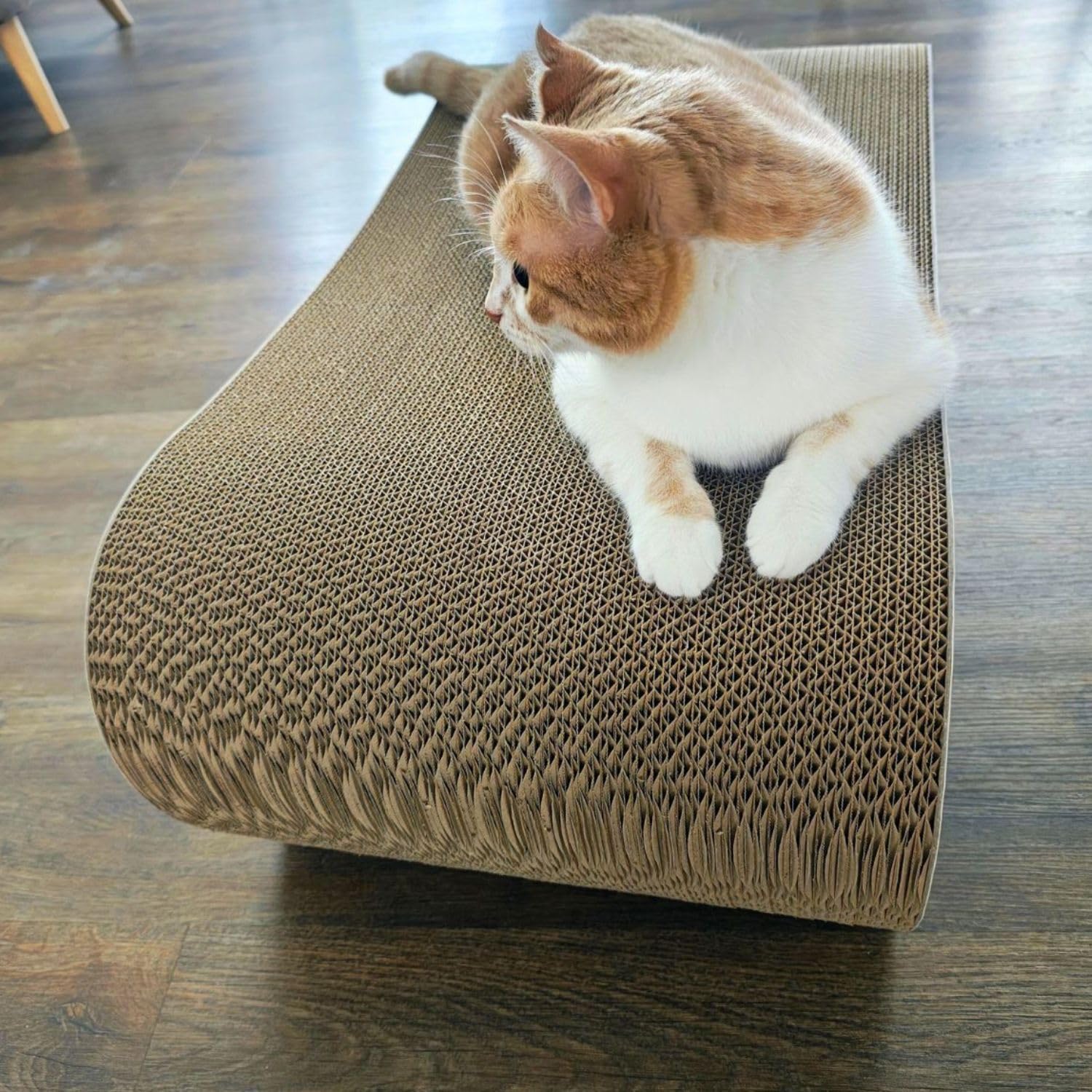 Mruu&Pruu Kratzpappe für Katzen, kratzbrett, kratzpappe für Katzen groß XXL | Beidseitiges kratzbrett, Katzenliege bis 45 kg, Handmade in EU
