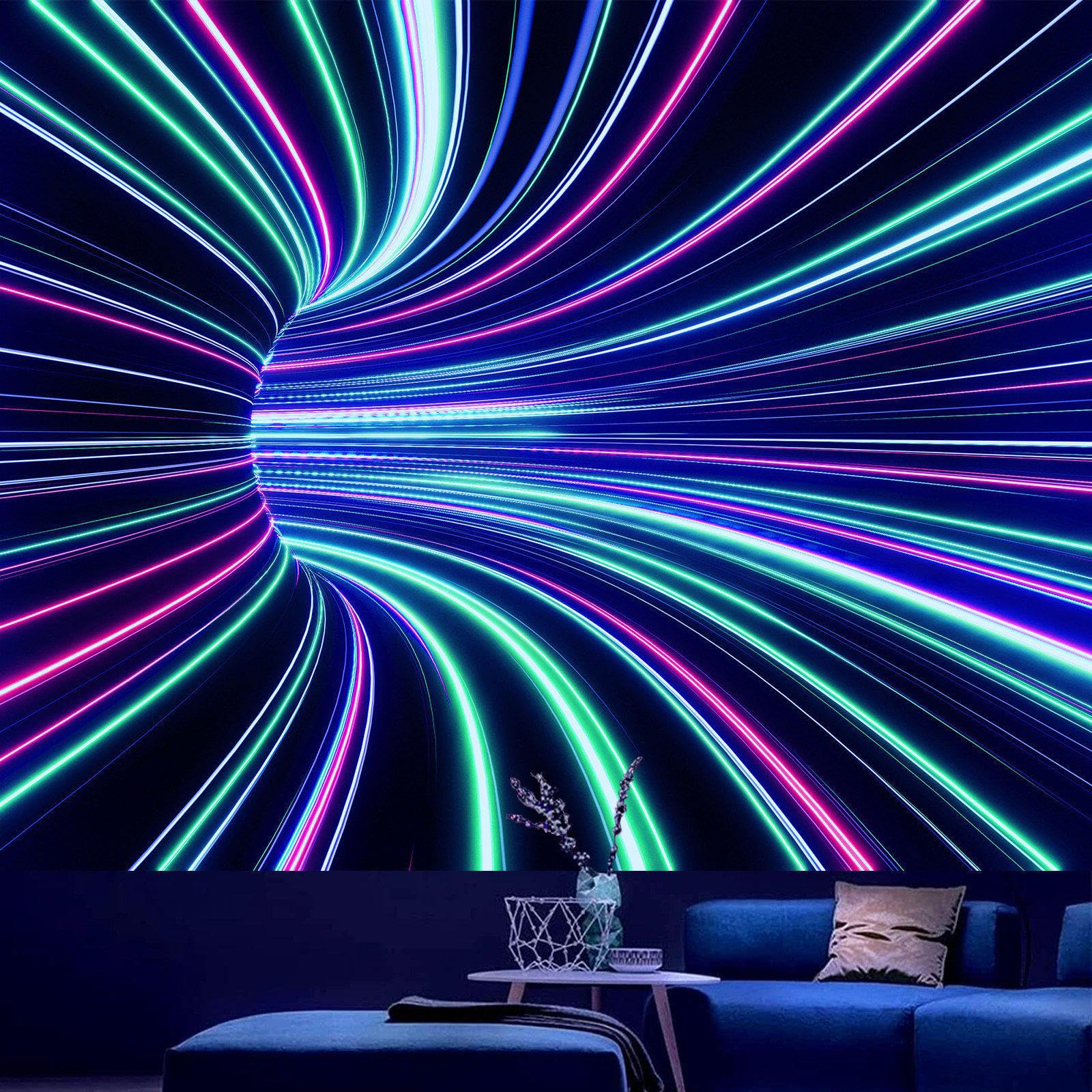 Tapisserie illusion d'optique 3D pour une ambiance zen et moderne
