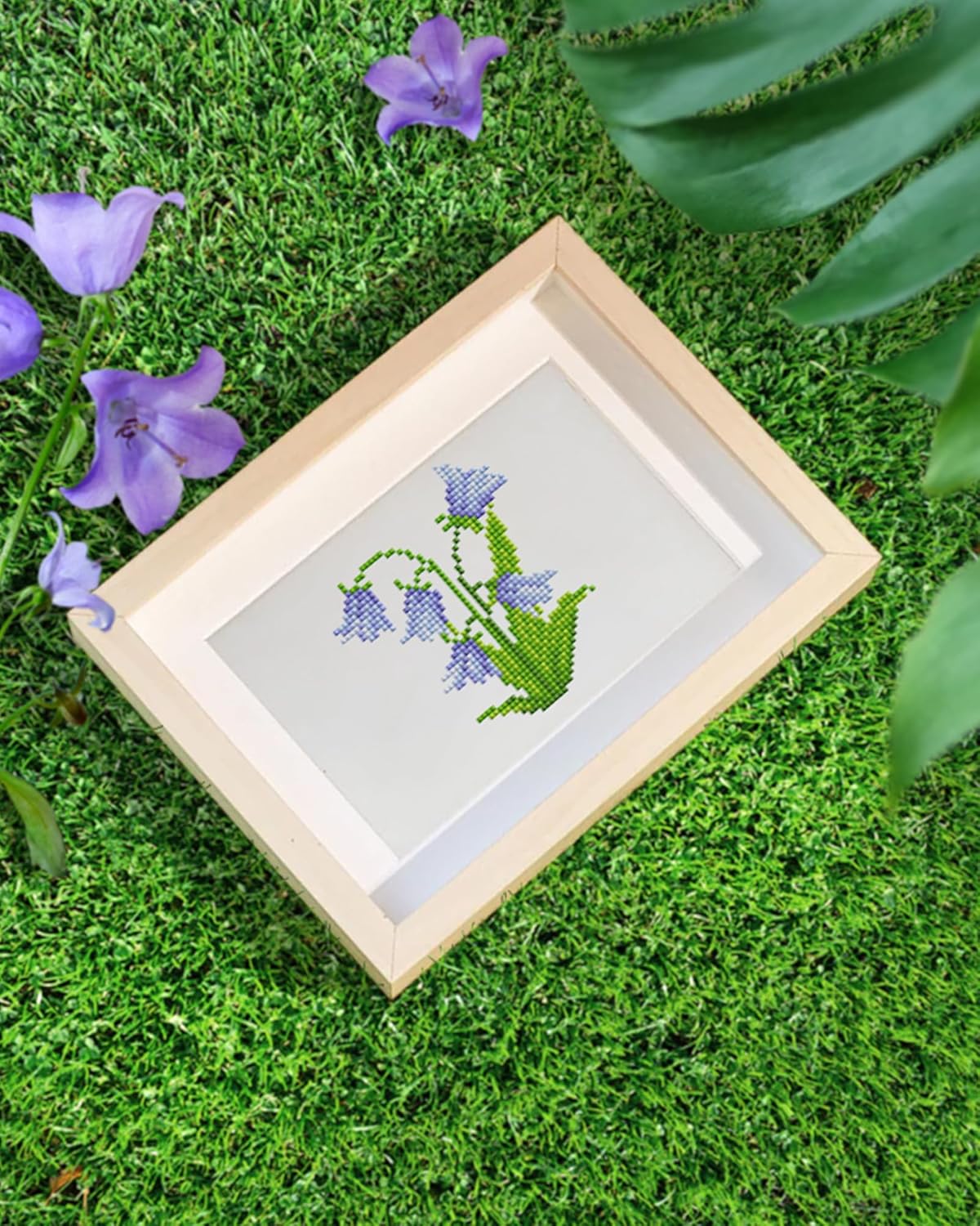 PeakLuv 12 Pcs Flowers Small Diamond Art Kits, Plant Mini Diamond Painting Kits for Adults Beginners, 5D DIY Square Drill Diamond Dots, Quickly Finishable Gem Art for Home Wall Desktop Decor, 6X7in
