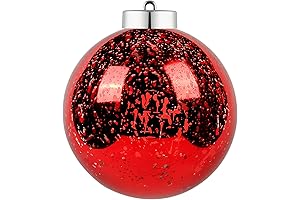 One-of-a-Kind 8" Red Christmas Ball Ornament