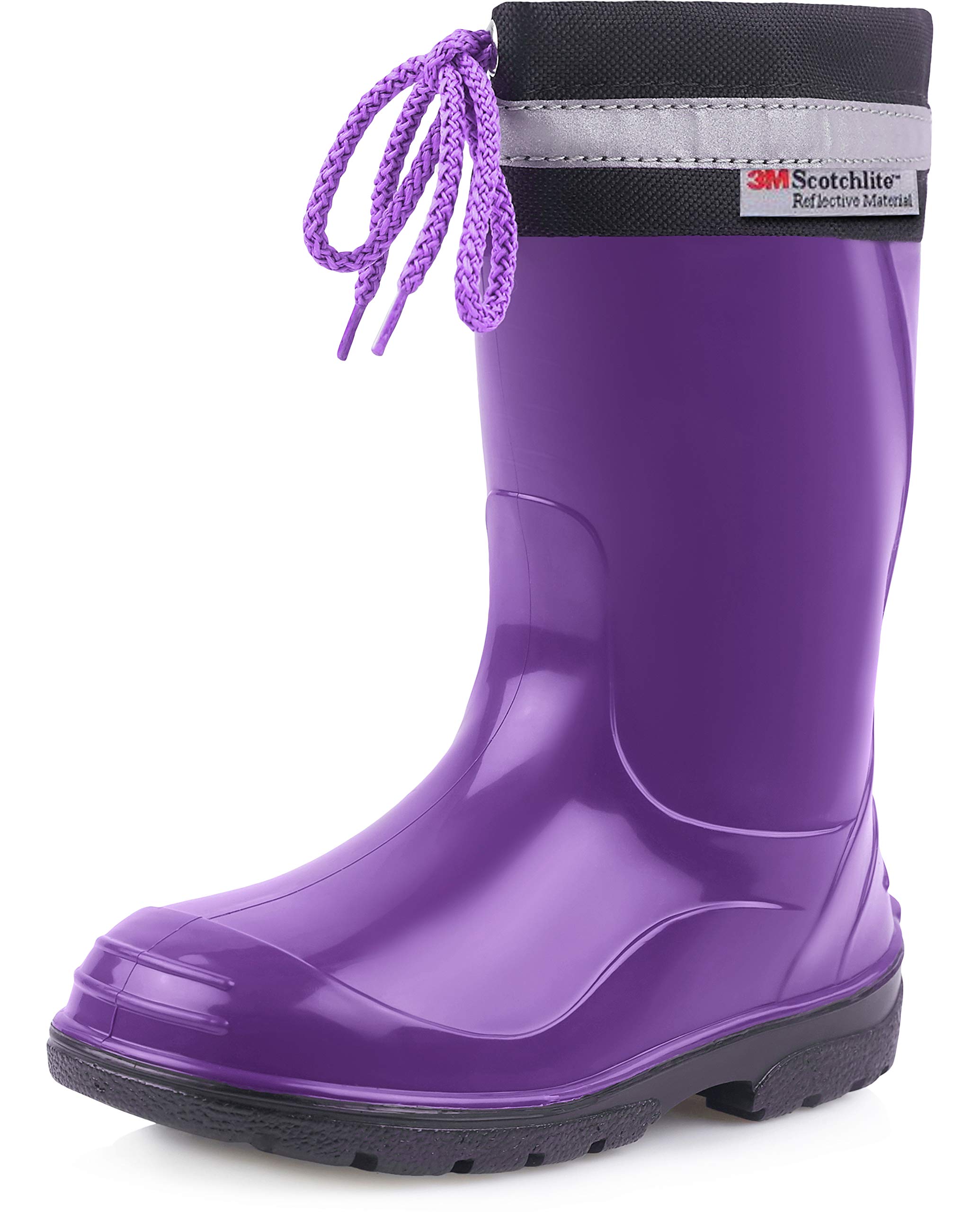 Ladeheid Kinder Gummistiefel mit Stulpe Regenstiefel für Jungen und Mädchen LA-972