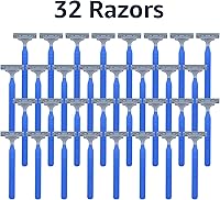 Vista 3 de Yaxa Basics Maquinillas de afeitar desechables giratorias de doble hoja con agarre de goma para un gran agarre cuando están mojadas, aptas