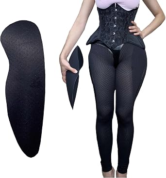 BIMEI 2PS Sponge Thigh Pads Hip Pads Sponge Thigh Pads Hip Lifting Pads L, Black Thigh Pas