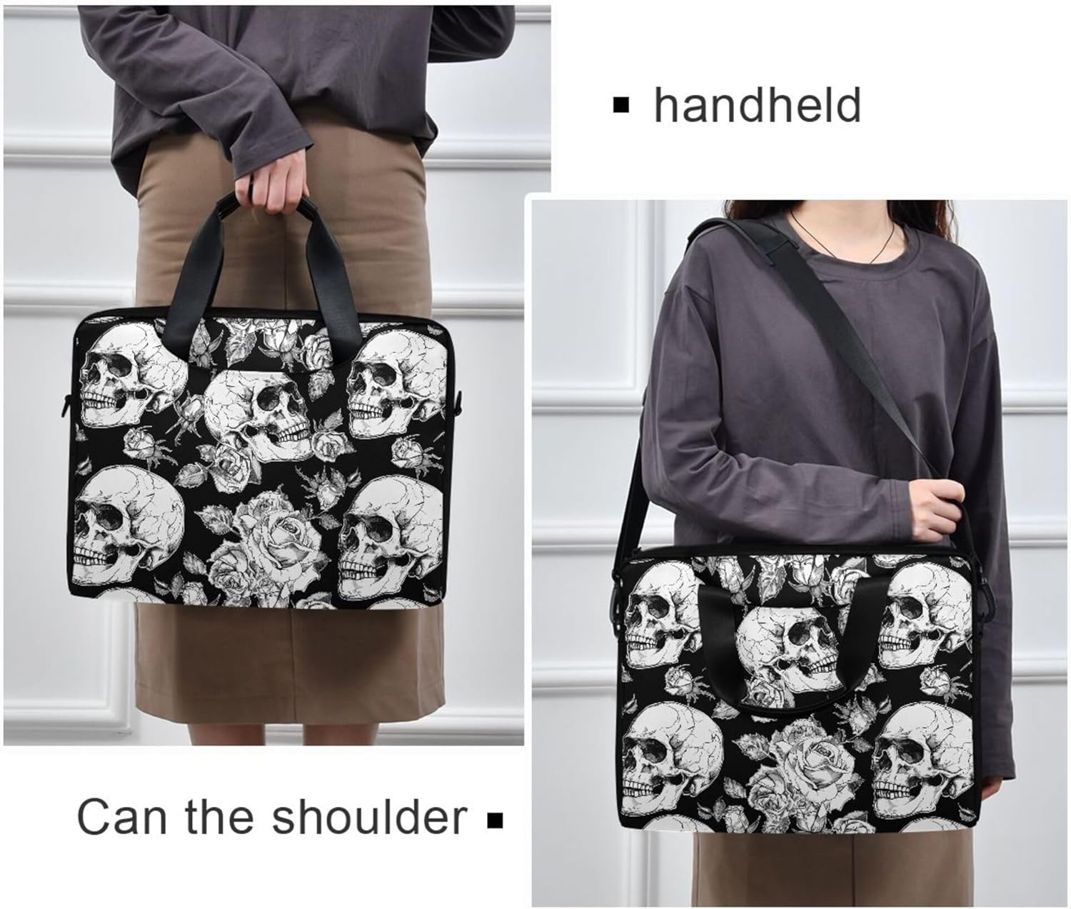 MNSRUU Laptop Bag for 16 15.6 inch Pink Black Star