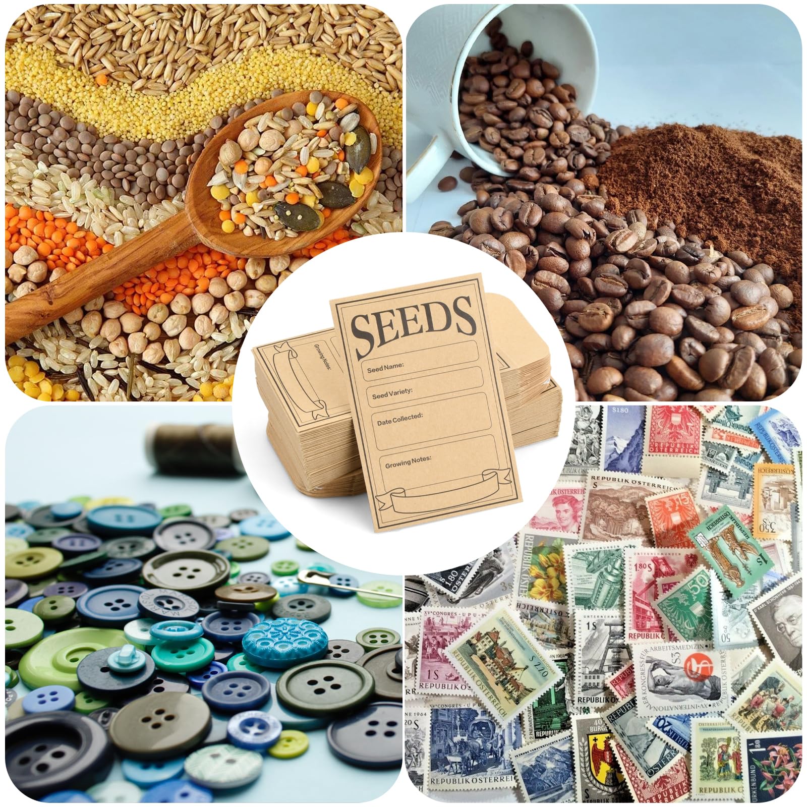 Enveloppe Kraft Auto-scellant 12 x 8 cm 100 Pièces Sac en Papier pour Graines