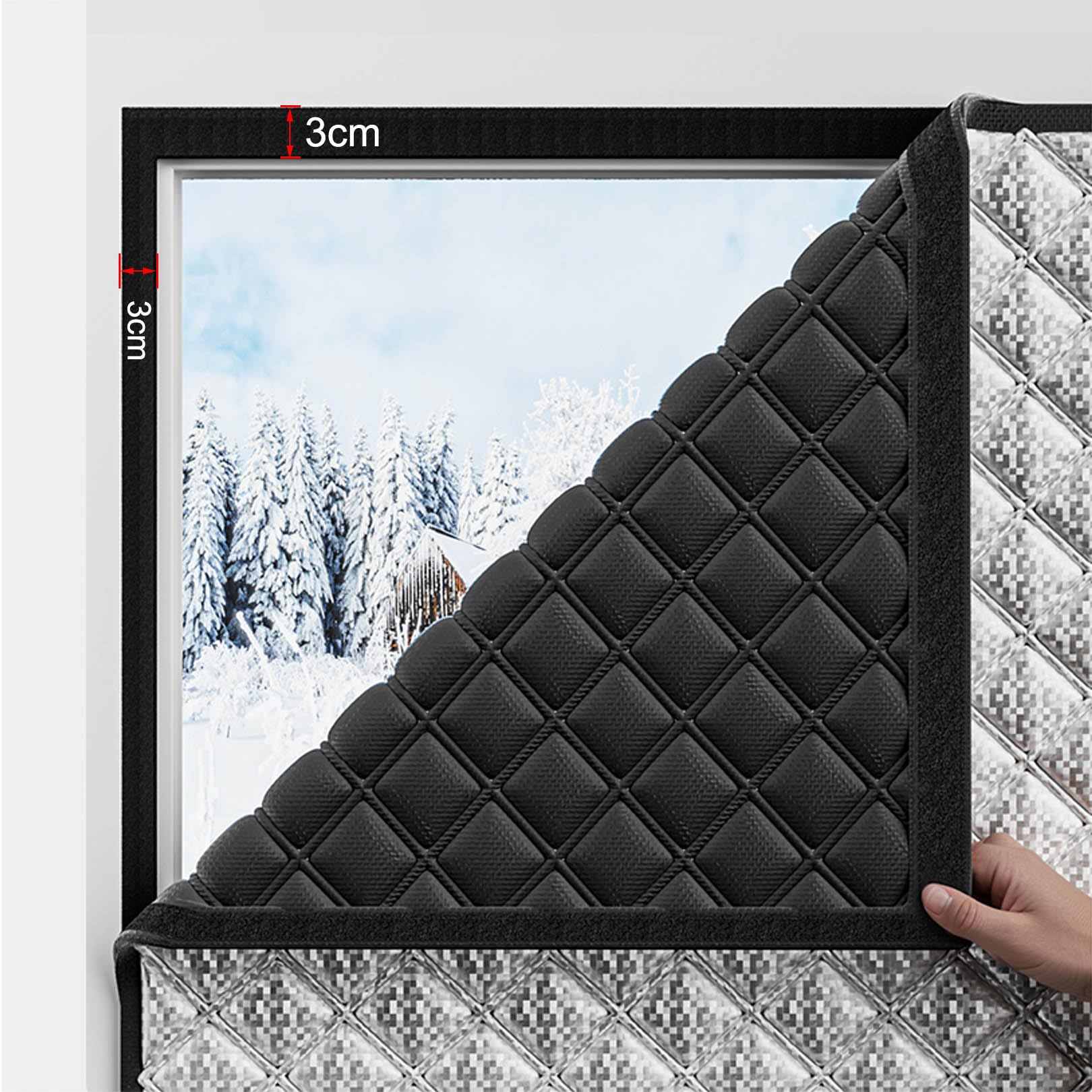 Kit di Isolamento per Finestre,Tende Termiche Isolanti per Il Freddo per Inverno ed Estate,Pellicola Isolante Termico Adesivo Riduce il Freddo e il Calore,Autoadesiva (200cm x 220cm)