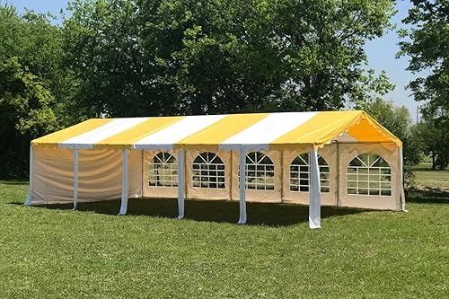 Miniatura 4 de Budget - Toldo para tienda de campaña de PVC (12.6 x 6.3in), color amarillo y blanco