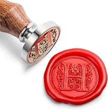 Mceal Wax Stamp - Silver Brass Head with Wooden Handle - Series A to Z - Letter H